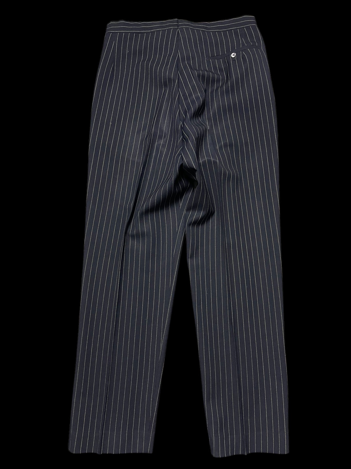Bespoke Sandon & Co Savile Row 3pc Suit 40R / W34” Navy Chalkstripe 1960’s
