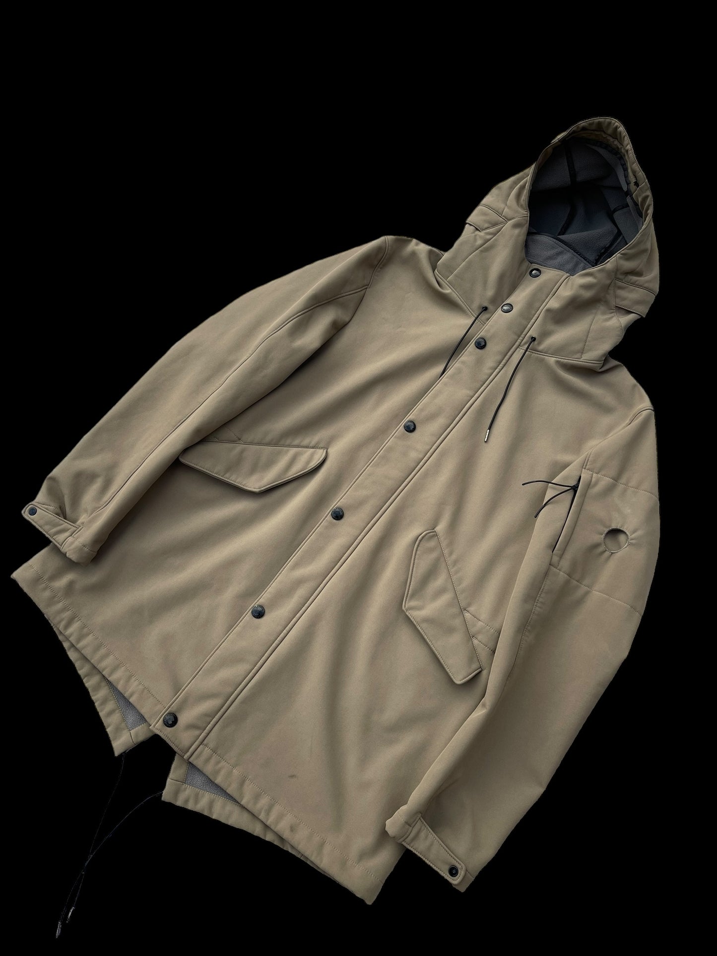 Mens C.P Company Soft Shell Fishtail Parka 52 Light Khaki