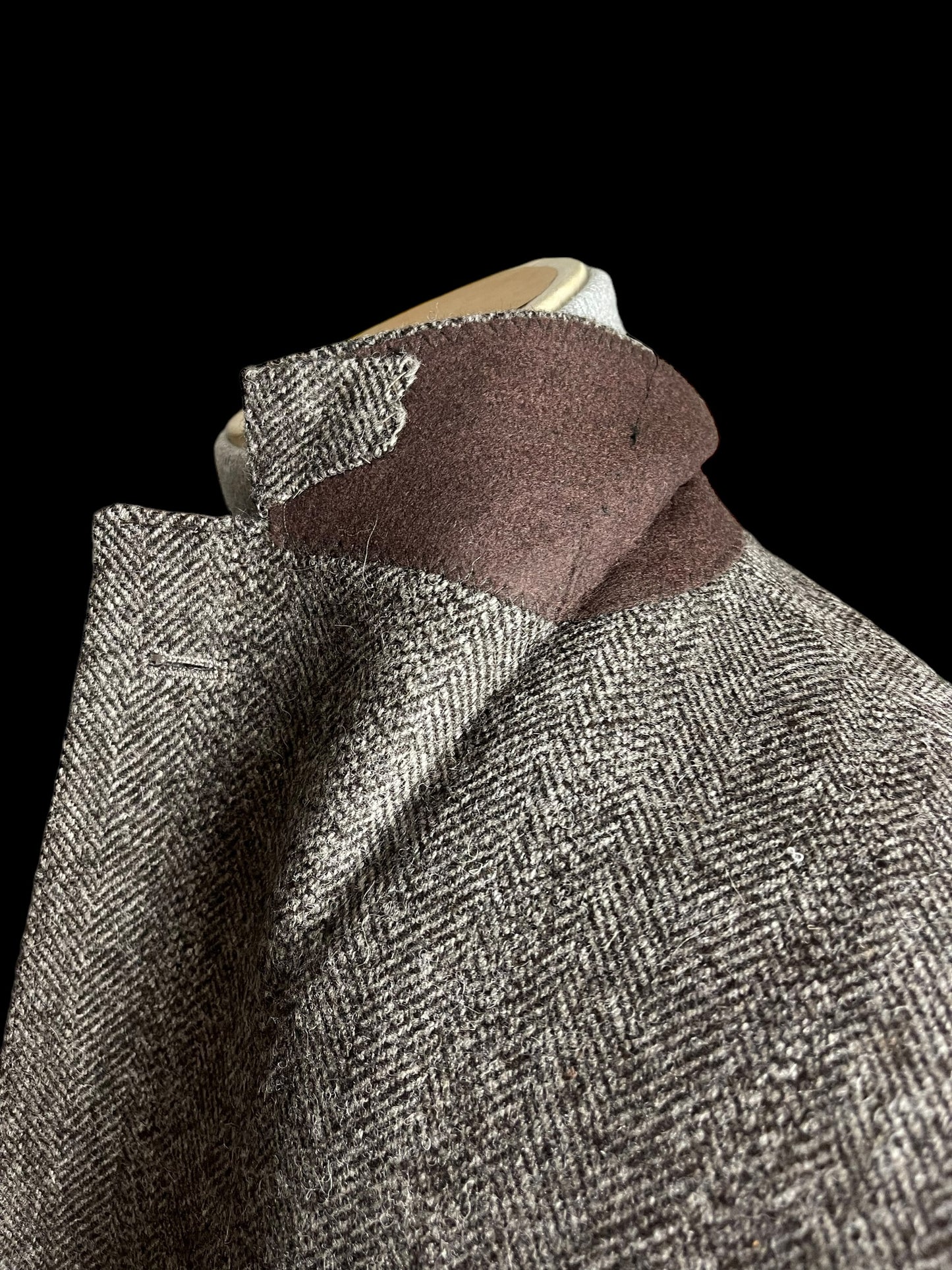 Natalino Tweed Sport Coat Jacket 38R Half Lined Herringbone