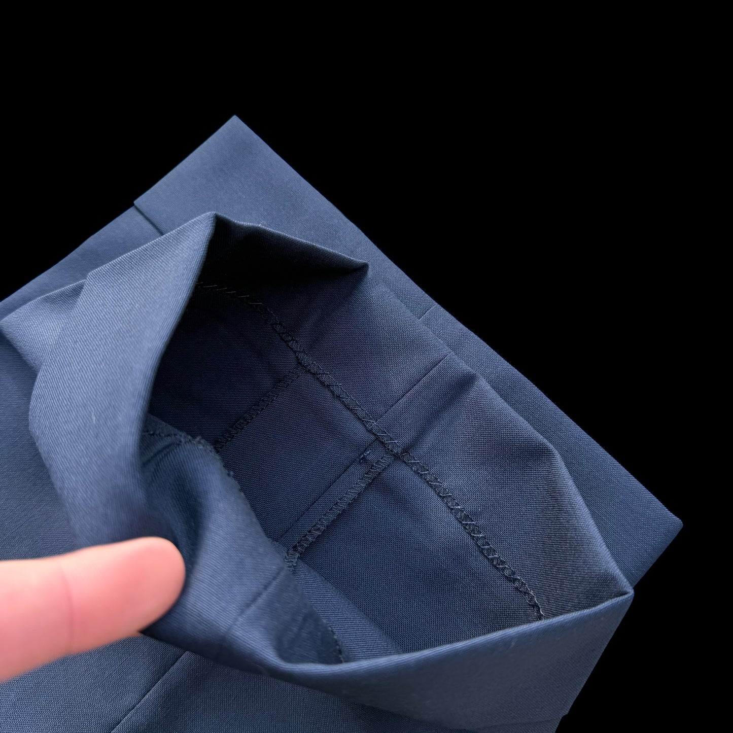 Bespoke Kent & Haste Savile Row Navy Suit Trousers W36” Lightweight Wool