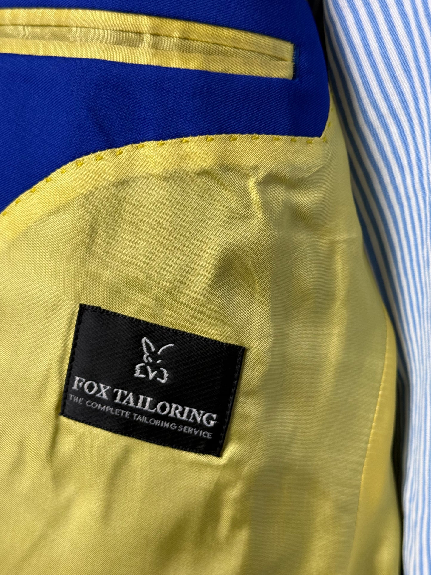 Bespoke Scabal Electric Blue Suit 44S / W40S