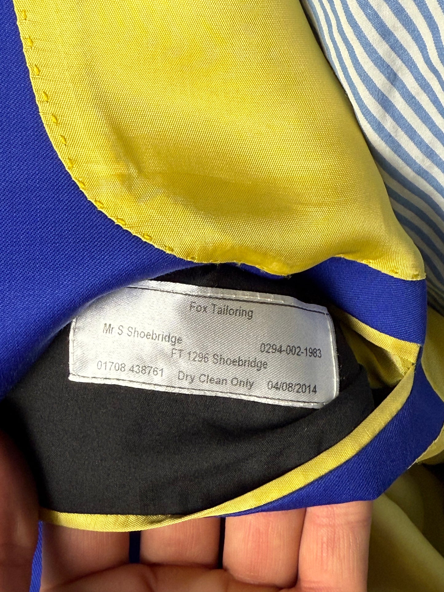 Bespoke Scabal Electric Blue Suit 44S / W40S