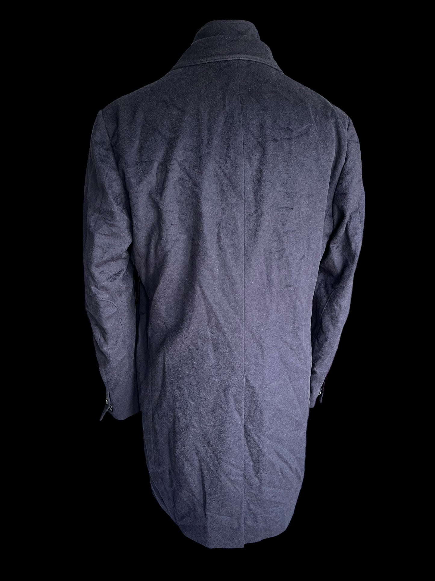Corneliani Overcoat 54R / UK44 Navy Bib Front Extrafine Wool
