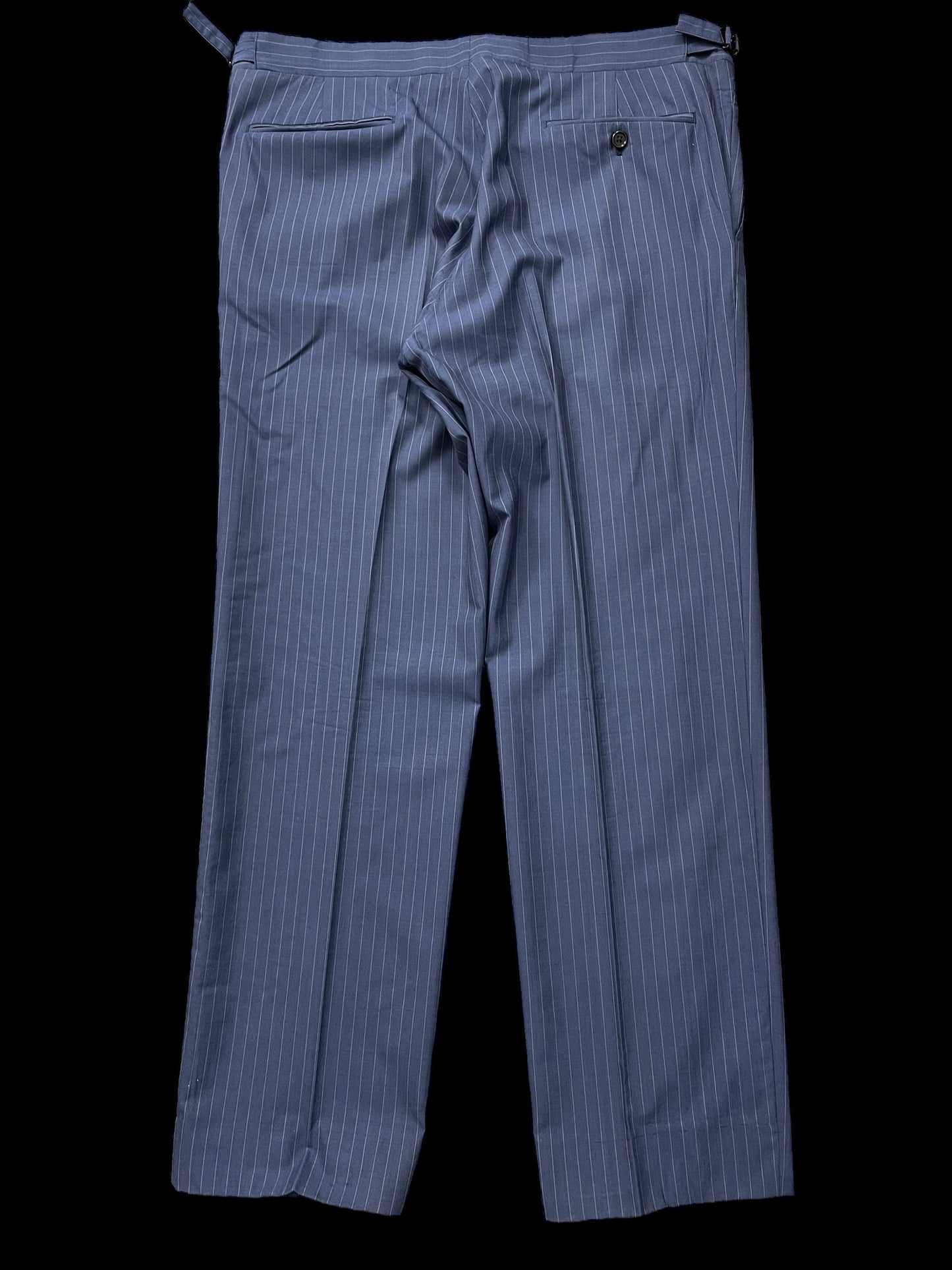 Jasper Littman Savile Row Summer Suit 42R / W36 Ultra Tropical Wool 6oz Pinstrip