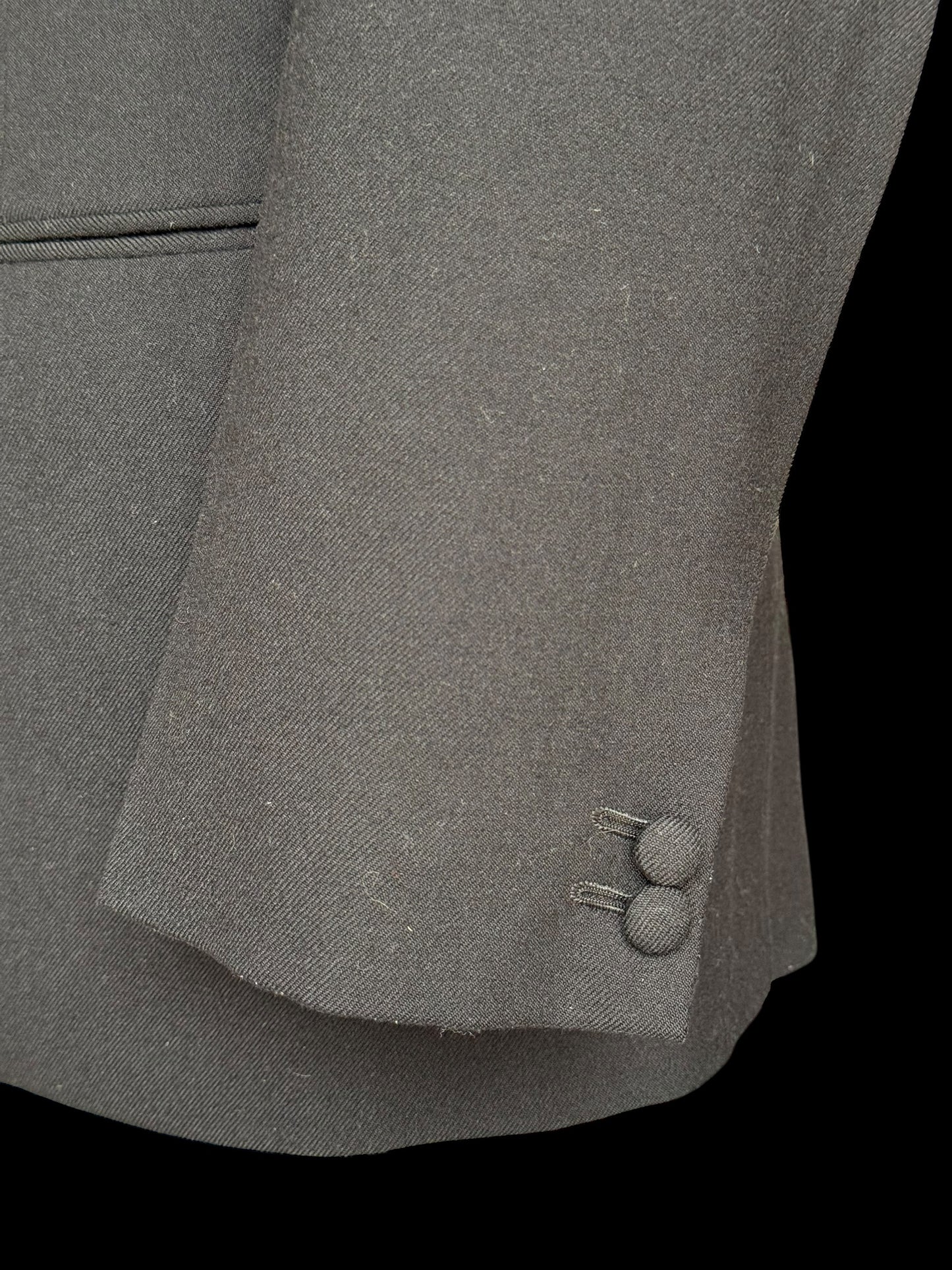 Roberts & Bromley Bespoke Dinner Suit 40S / W32 1930s Shawl High Rise