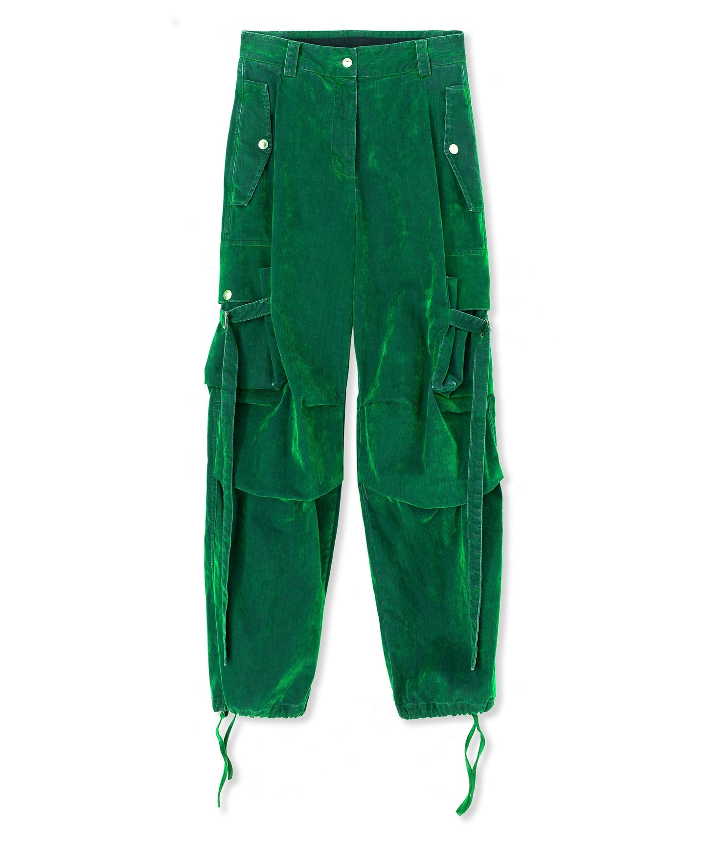 BNWT Women’s MSGM Cargo Utility Trousers IT46 UK14 Green Velvet RRP £625