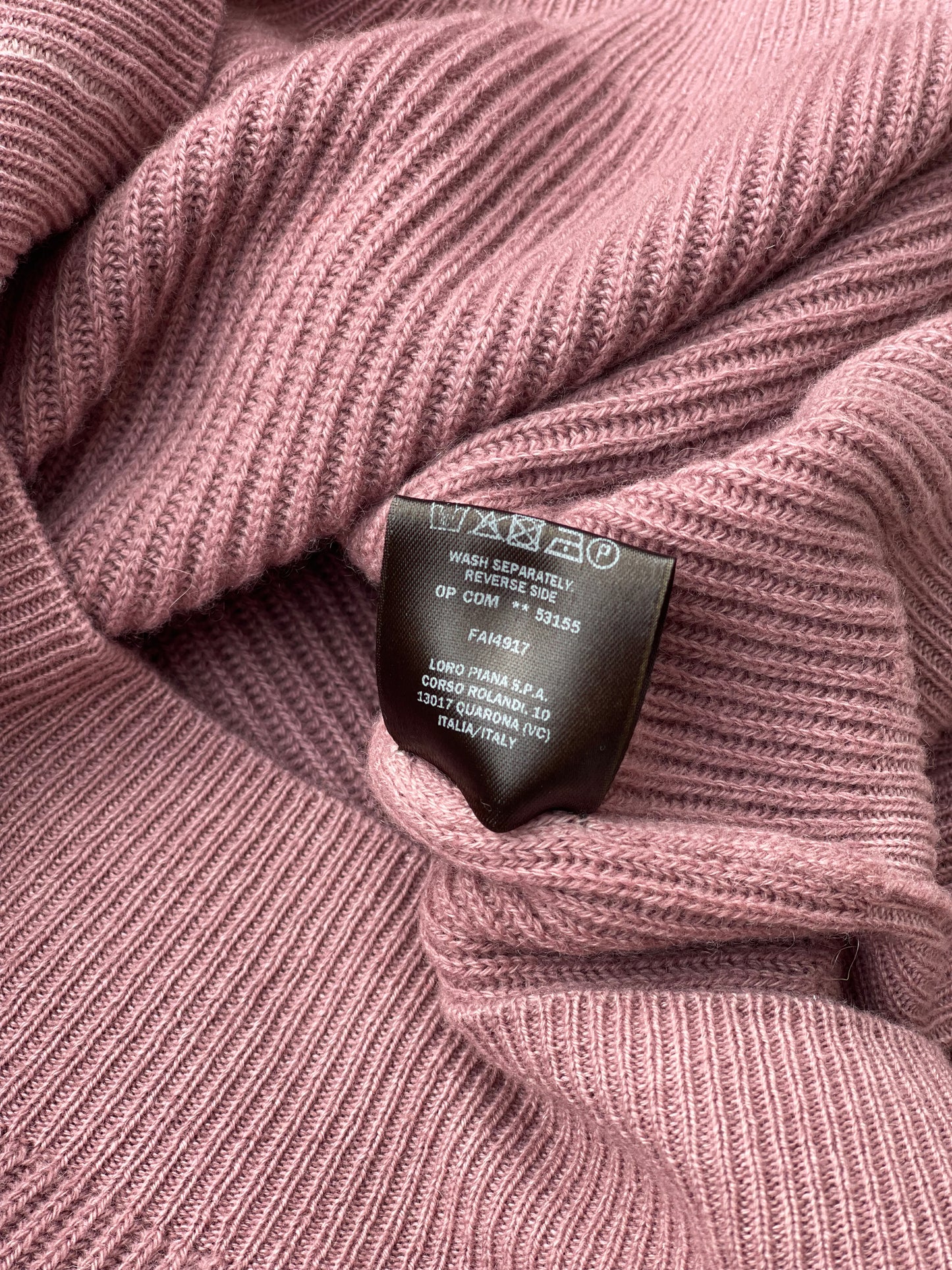 Mens Loro Piana Cashmere Sweater Size 56 Pink