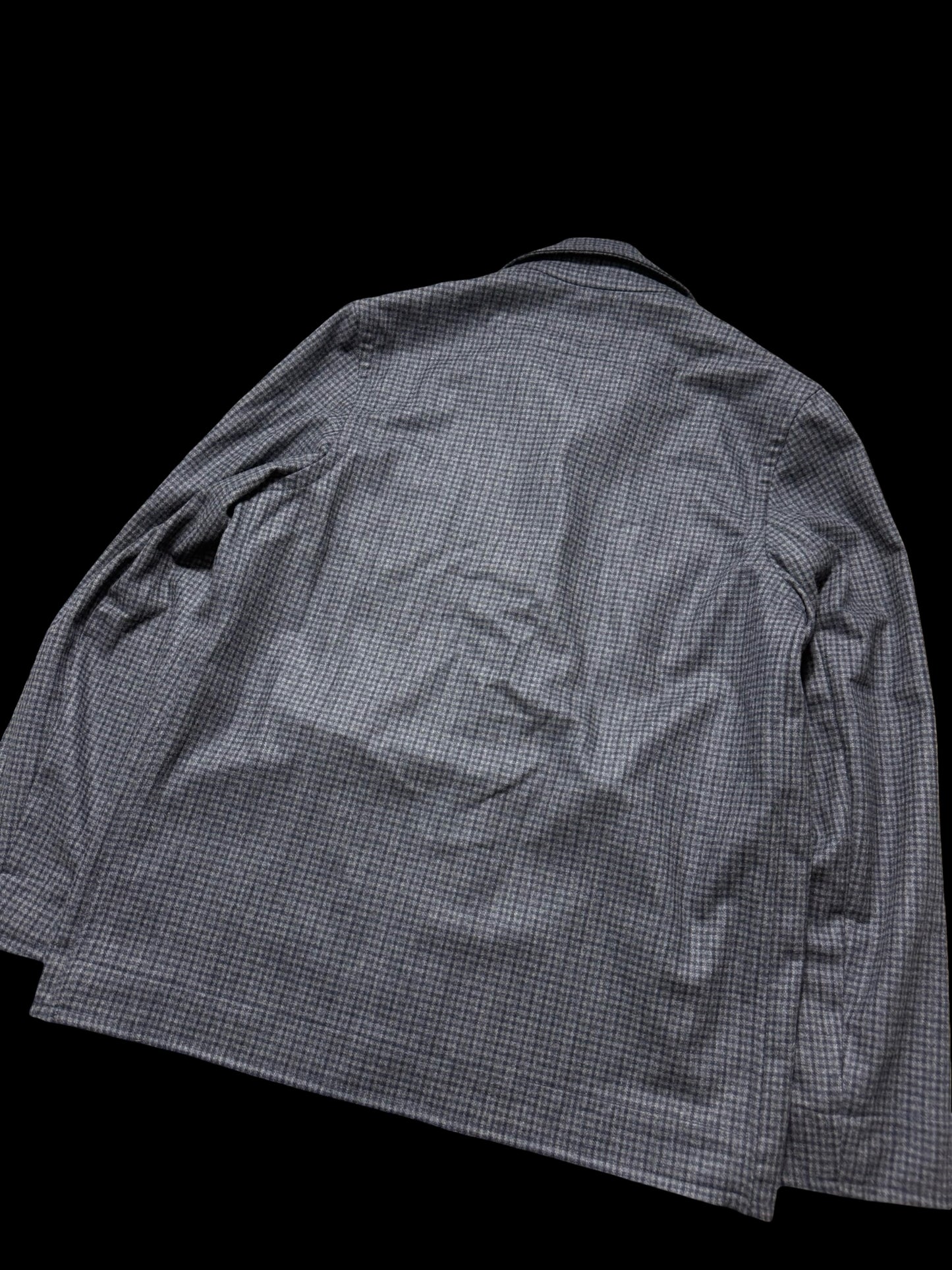 Barrington & Ayre Fox Brothers Flannel Chore Jacket 38” Gingham Check Grey Navy RRP £695