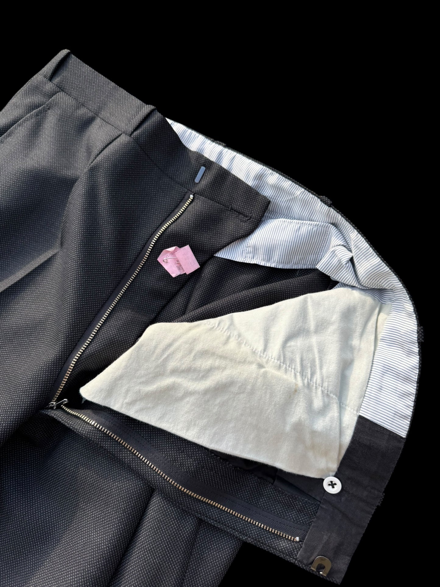 Gieves & Hawkes Bespoke Double Breasted Grey Suit 43R / W36R