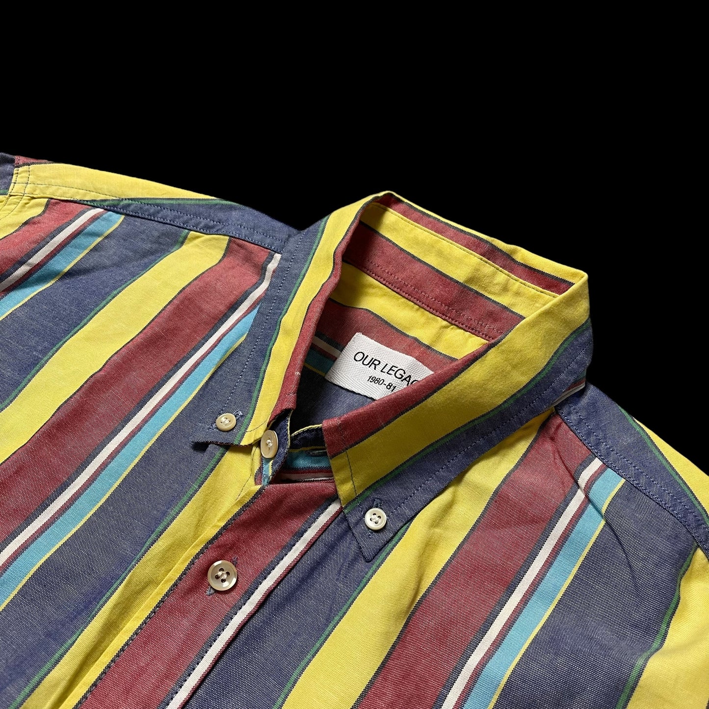 Our Legacy Striped Shirt Cotton & Linen Size Large
