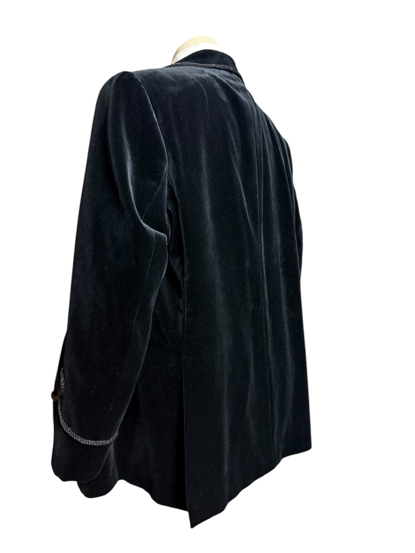 Bespoke Kent Haste Lachter Savile Row Double Breasted Velvet Smoking Jacket 48R