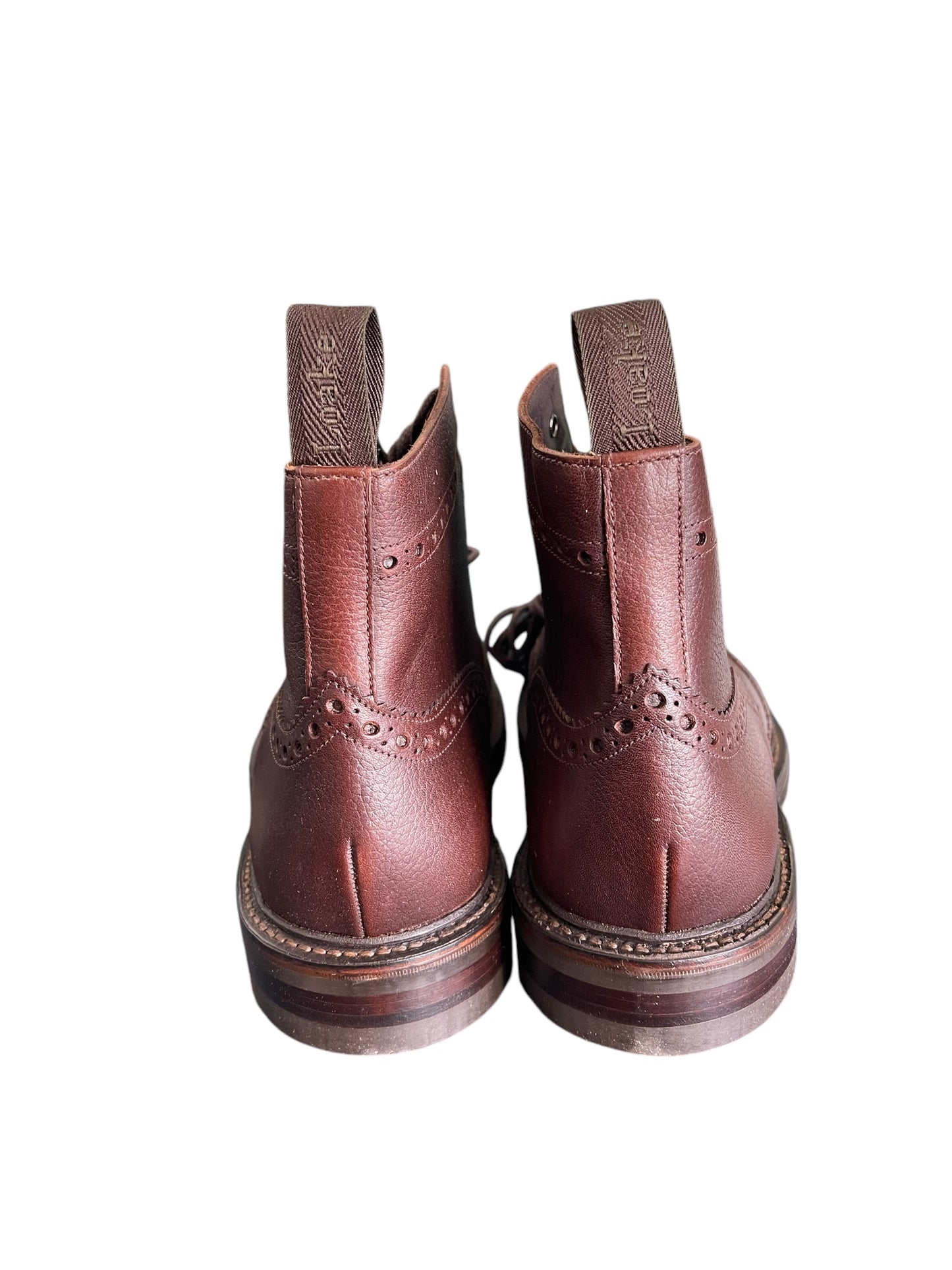 BNWB Loake Bedale Mahogany Boots UK 9G Grain Calf Leather Goodyear Welted