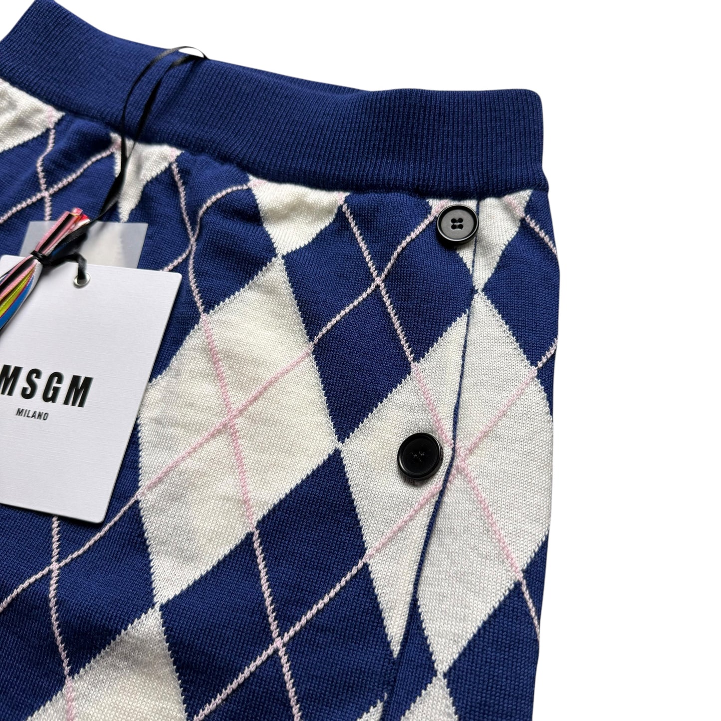 BNWT Women’s MSGM Argyle Knit Mini Skirt Large RRP £280