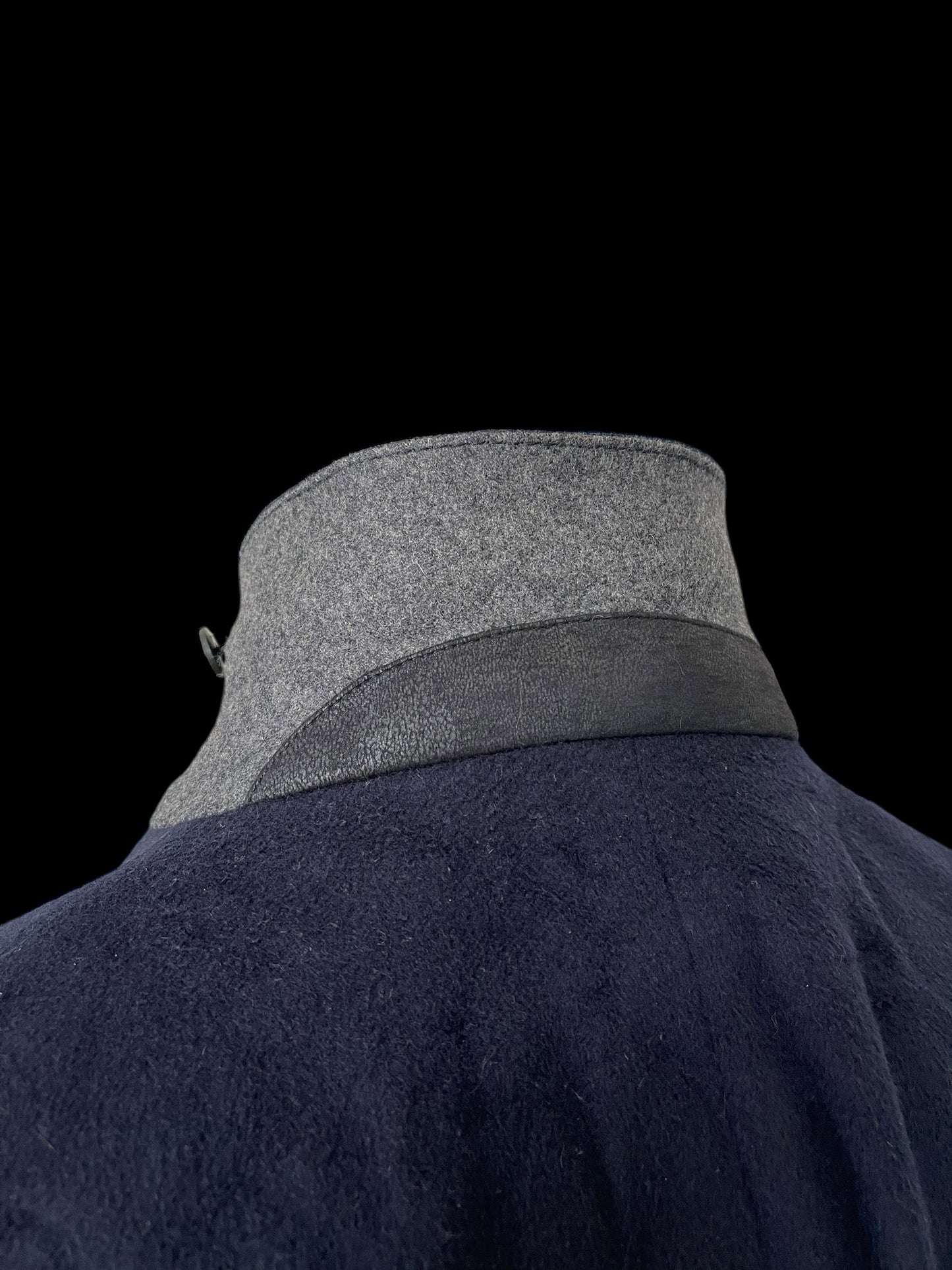 Corneliani Overcoat 54R / UK44 Navy Bib Front Extrafine Wool