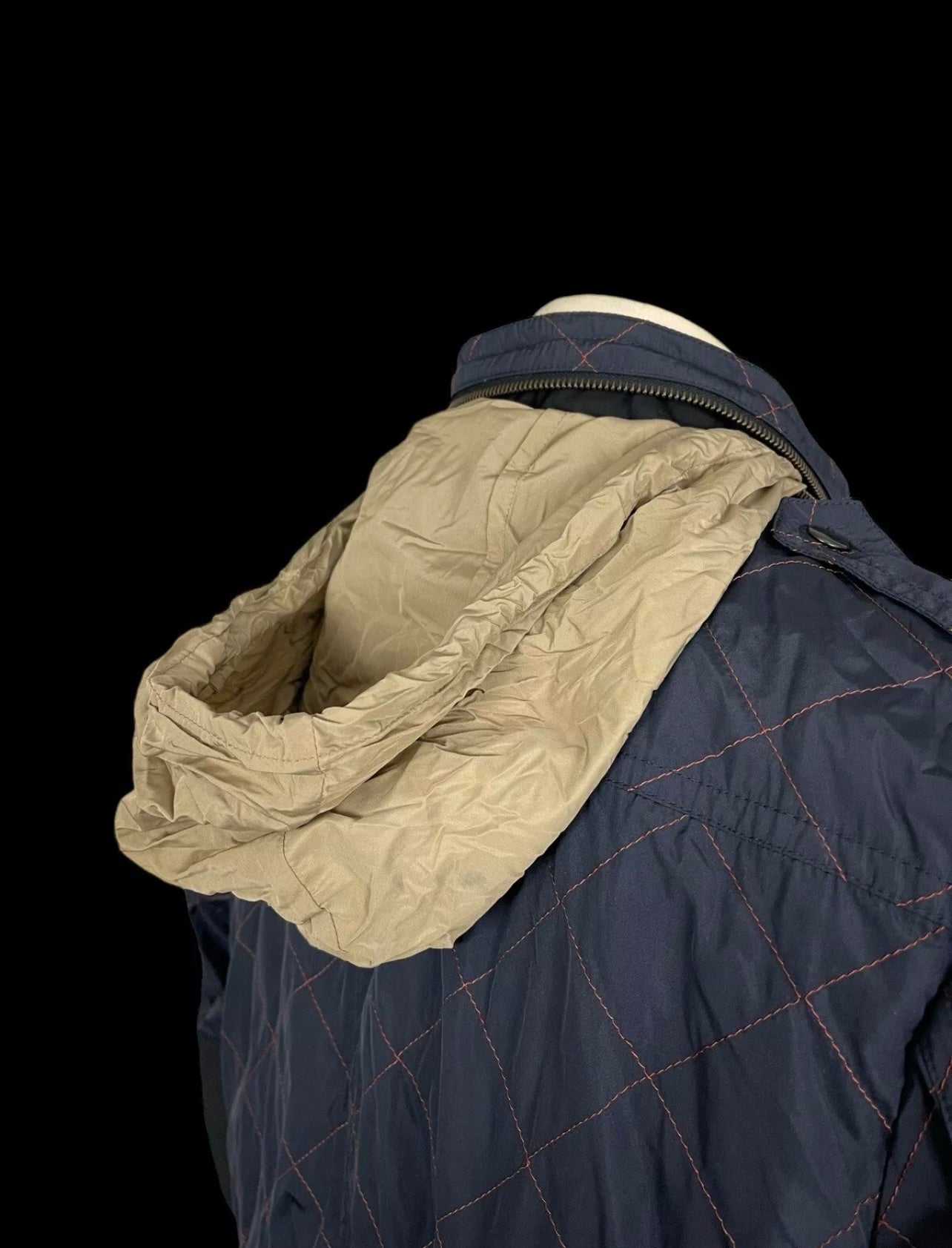 Men’s Dries Van Noten Quilted Jacket 52 UK42 Navy Riri VTG