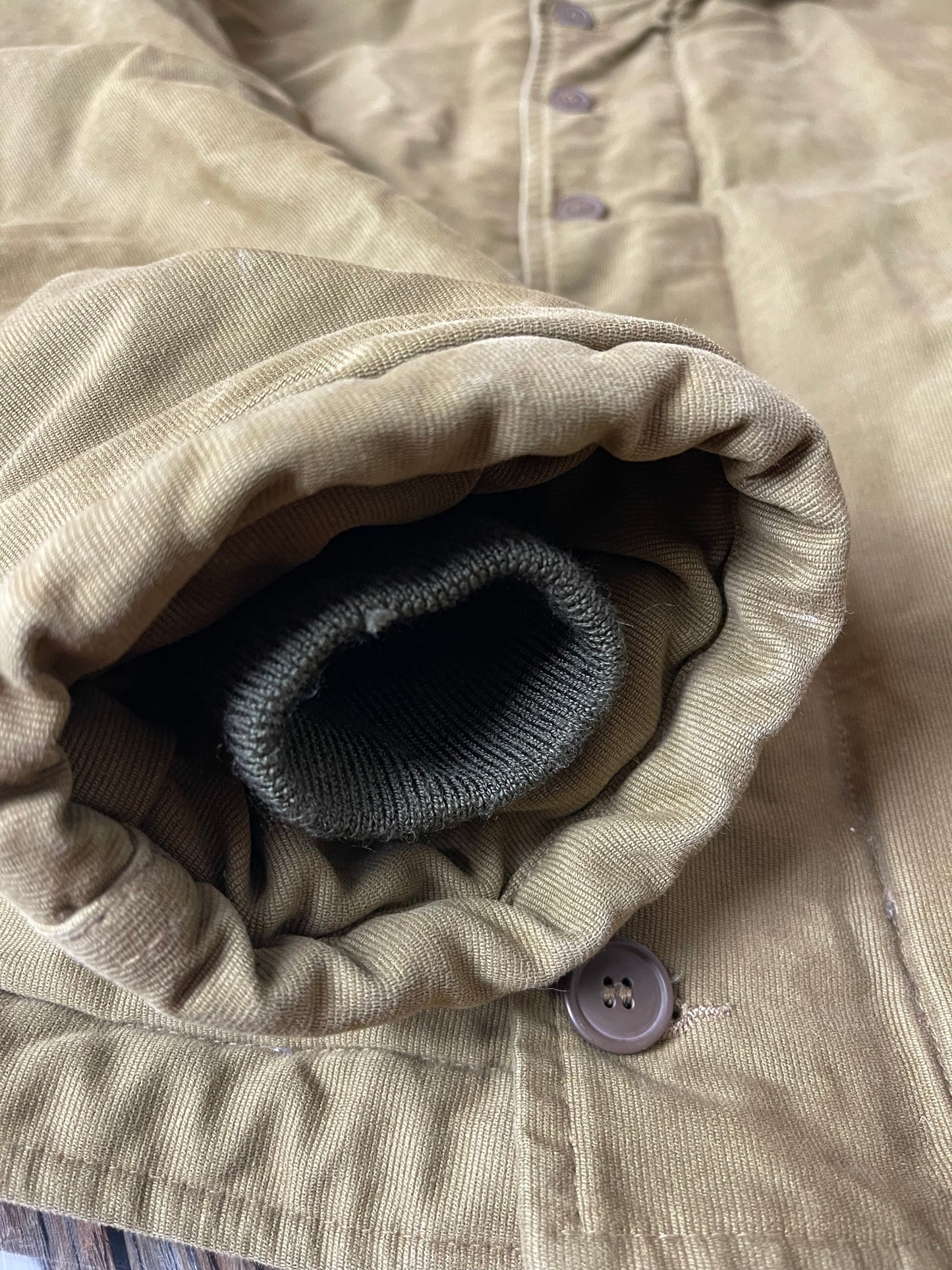 PIKE BROTHERS N-1 Deck Jacket XL Moss Green Military Wool Lined