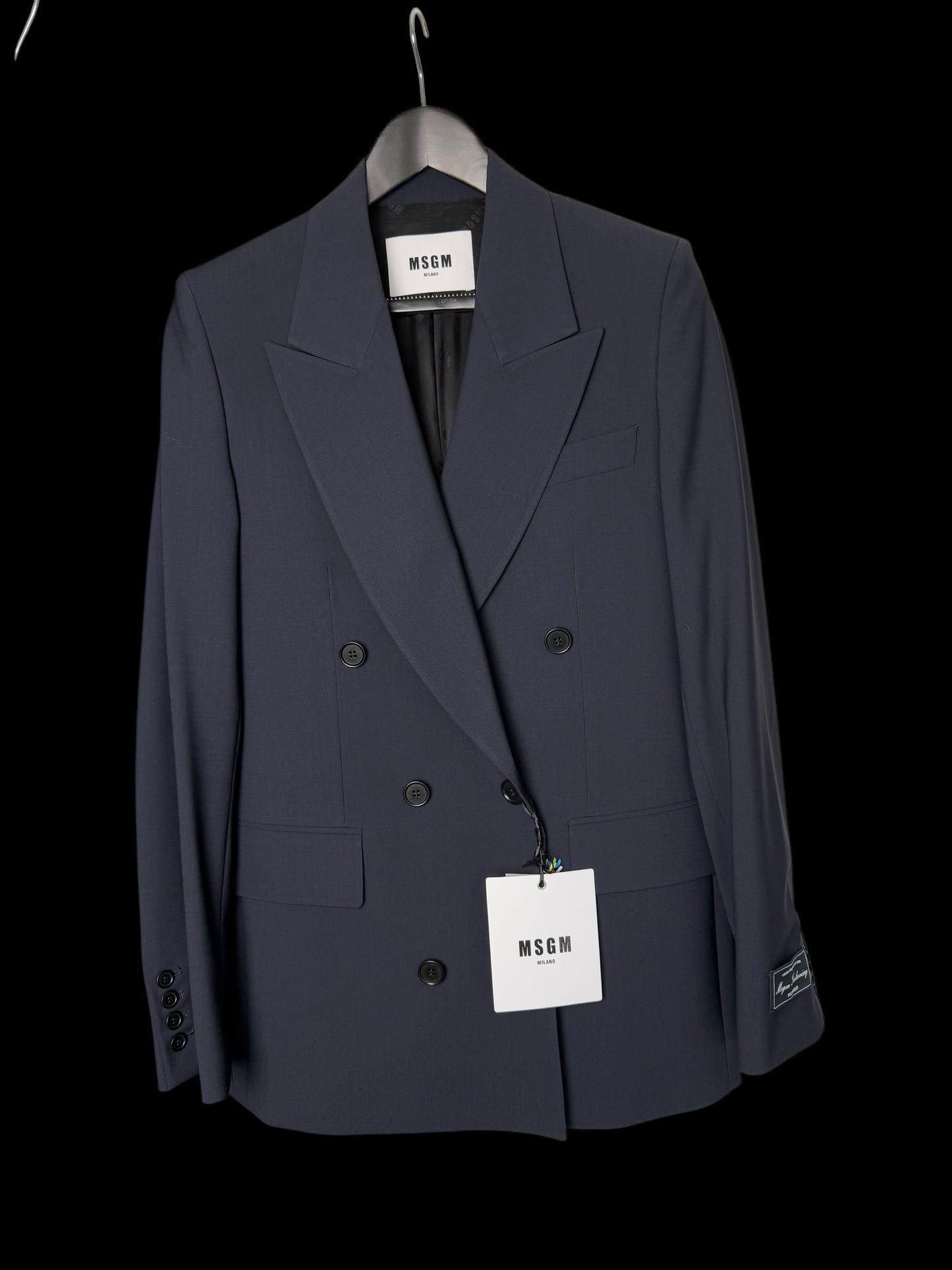 BNWT Women’s MSGM Double Breasted Suit UK6 IT38 Wool Wide Leg RRP £985