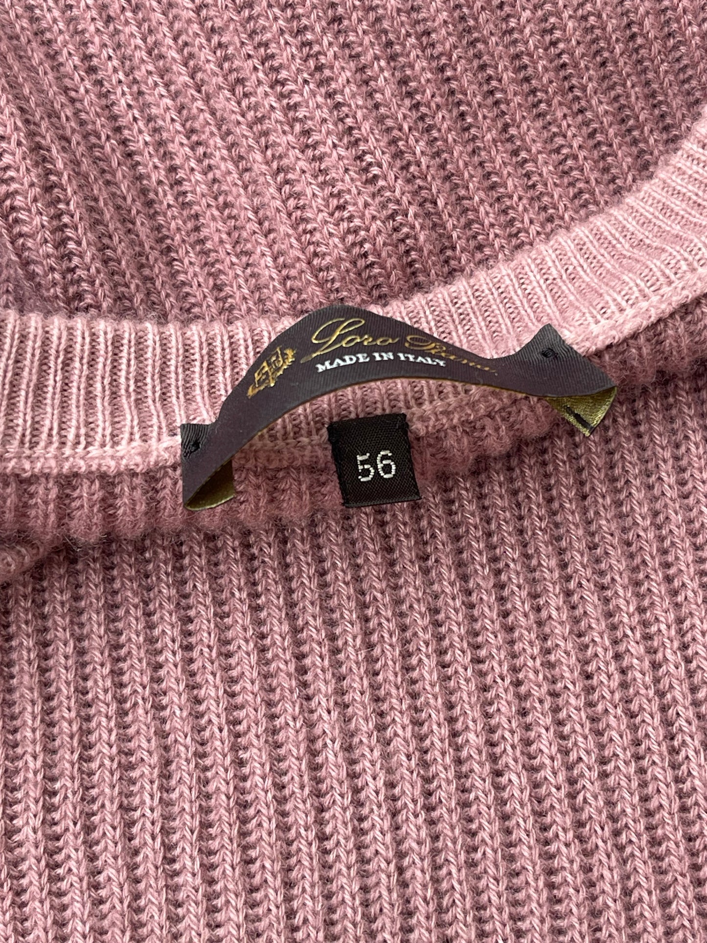 Mens Loro Piana Cashmere Sweater Size 56 Pink