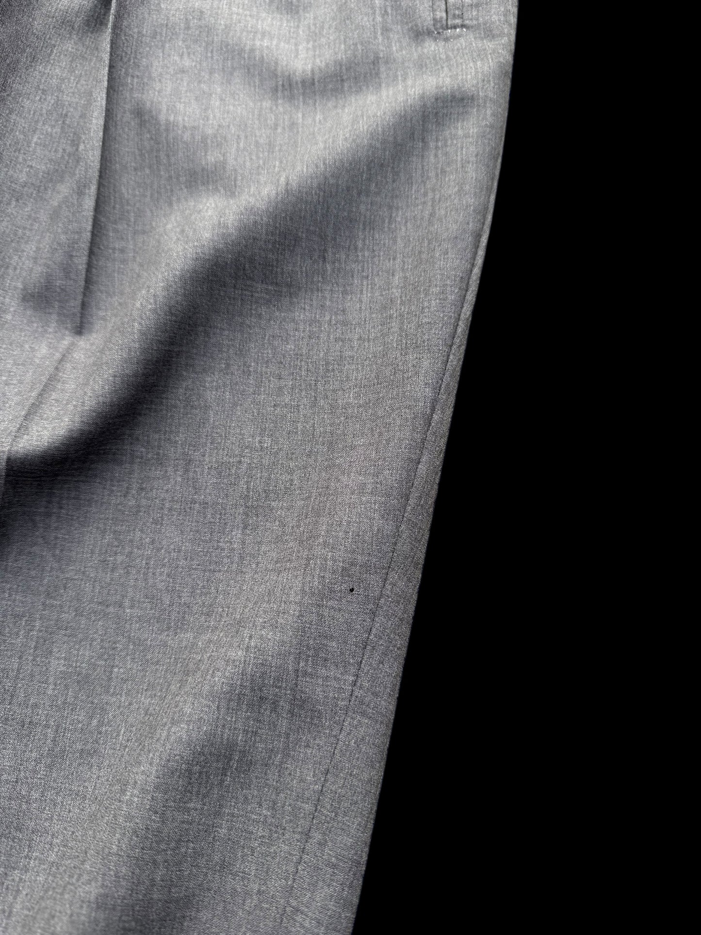 Bespoke Kent & Haste Savile Row Grey Suit Trousers W36” Superfine Wool