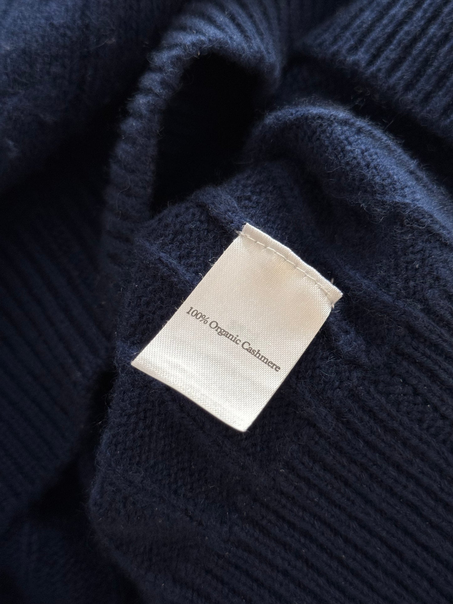Men’s N. Peal Albemarle 1/4 Zip Organic Cashmere Jumper Navy Size Large SS19 RRP £395