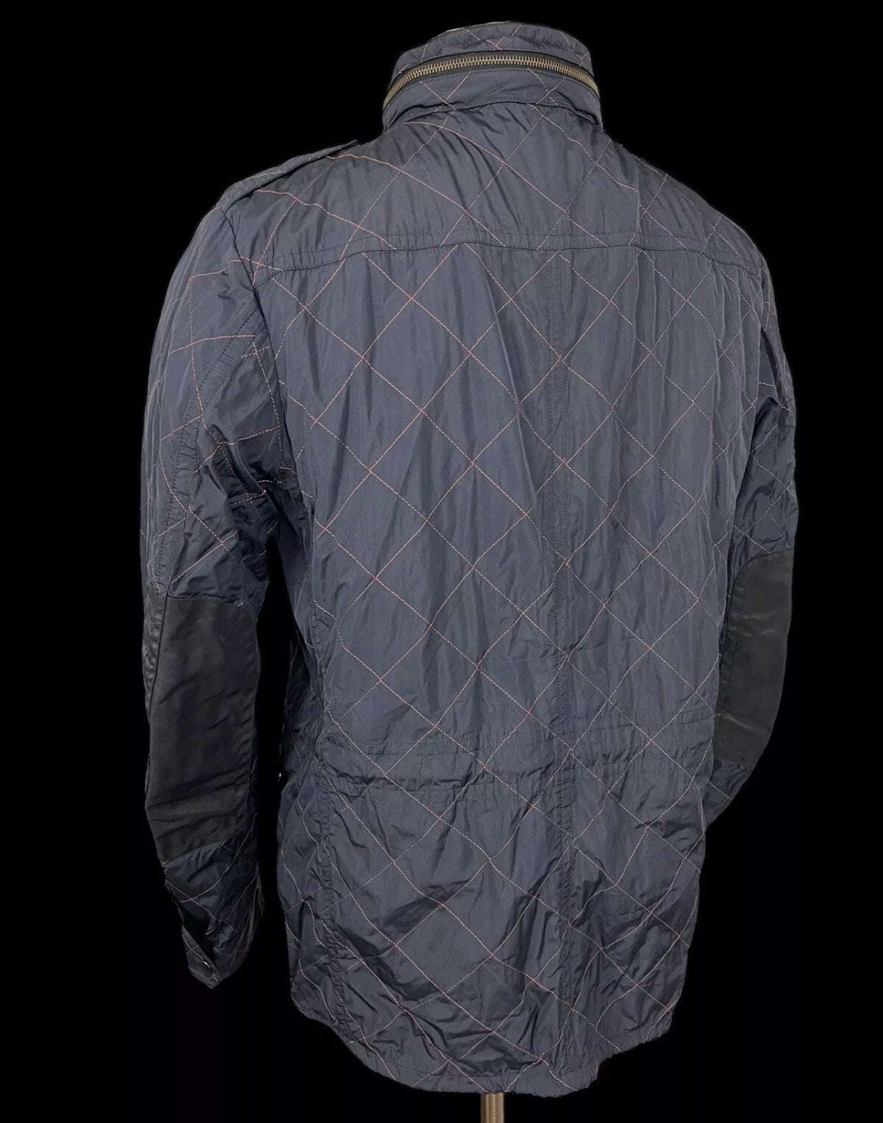 Men’s Dries Van Noten Quilted Jacket 52 UK42 Navy Riri VTG