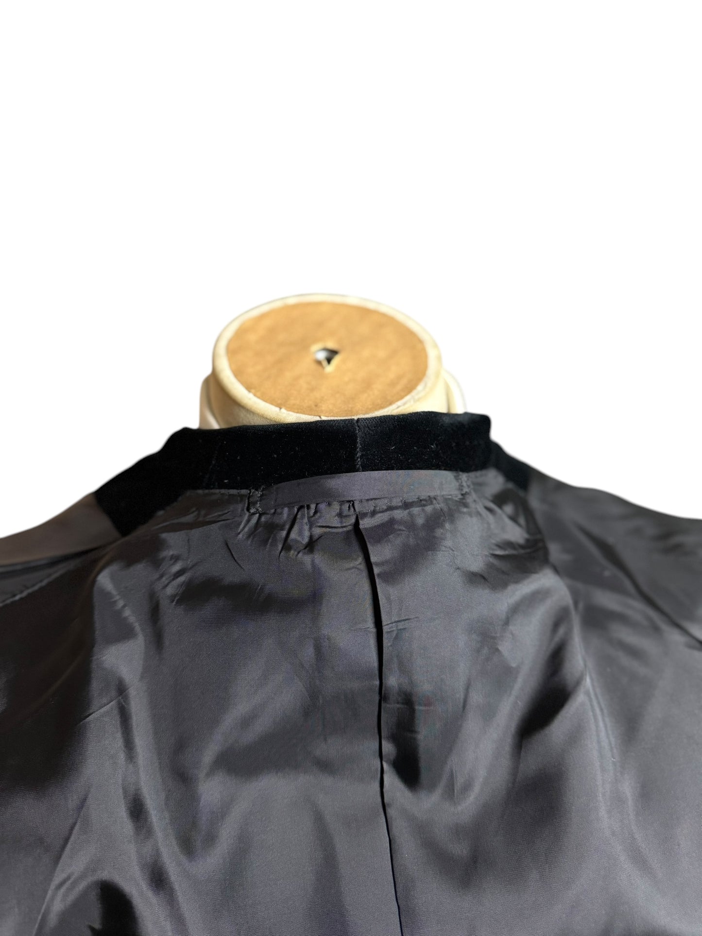 Bespoke Kent Haste Lachter Savile Row Double Breasted Velvet Smoking Jacket 48R