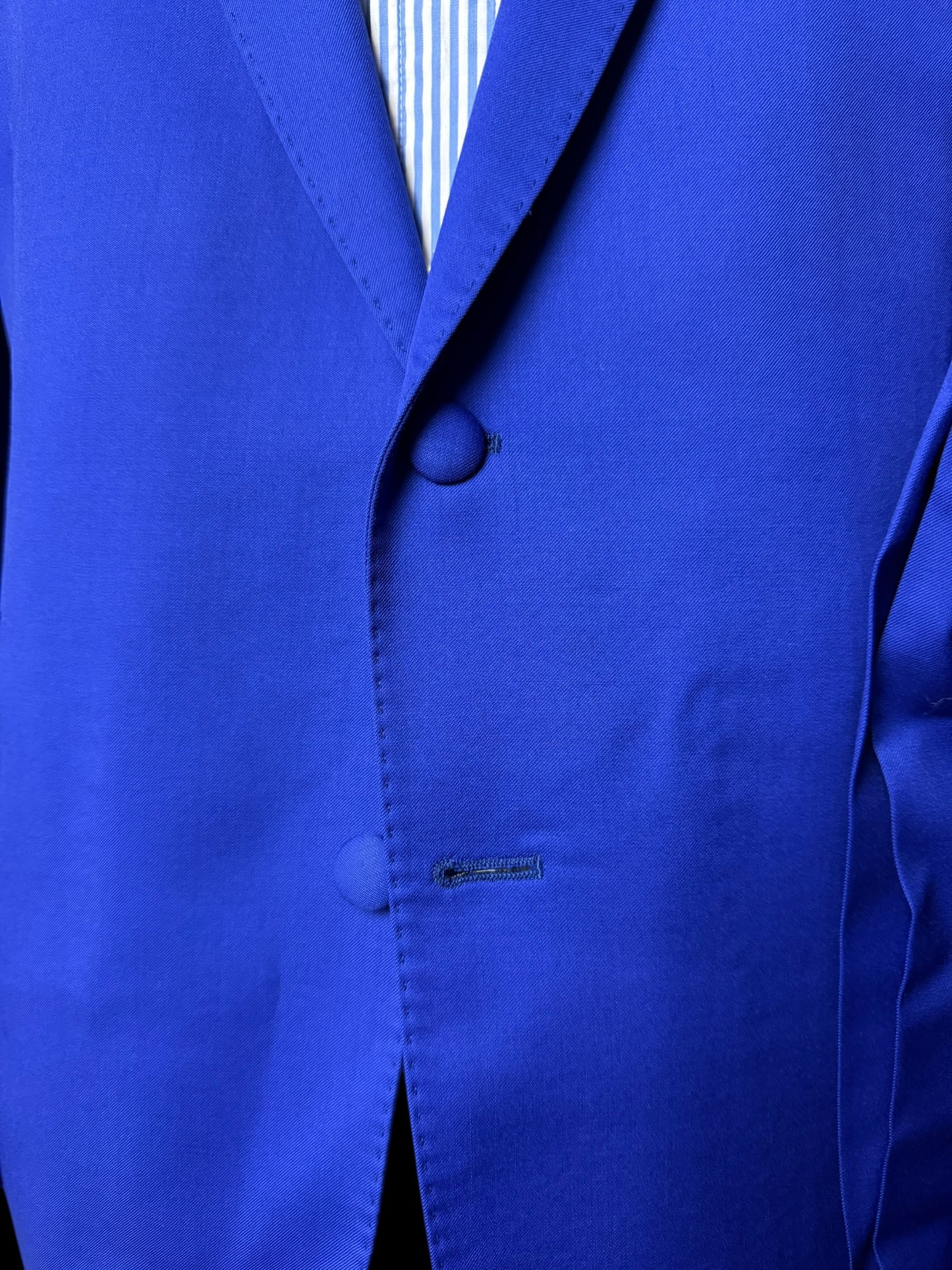 Bespoke Scabal Electric Blue Suit 44S / W40S