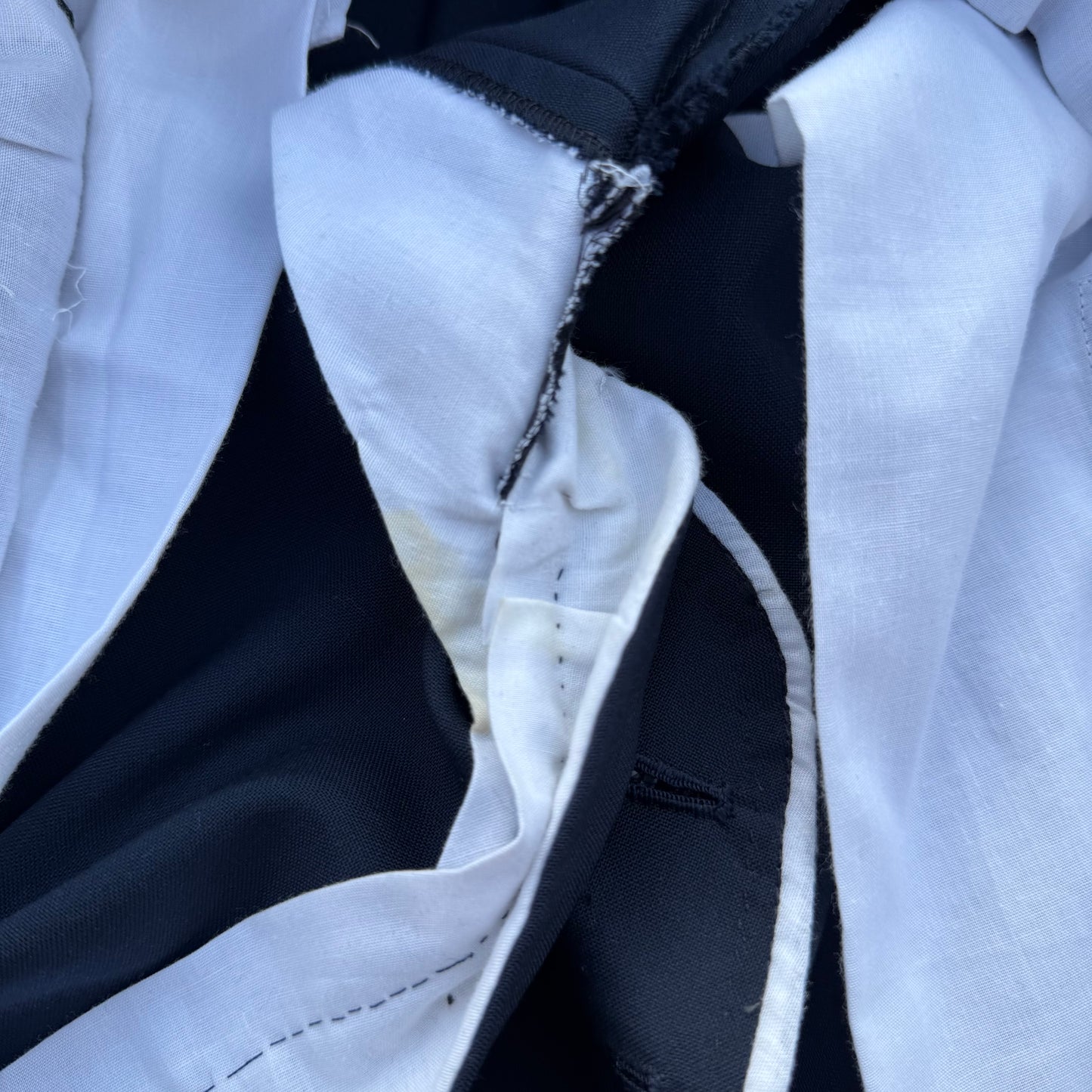 Bespoke Kent & Haste Savile Row Navy Suit Trousers W36” Lightweight Wool