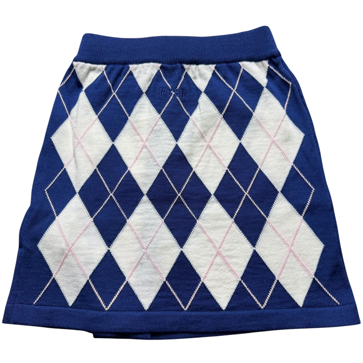 BNWT Women’s MSGM Argyle Knit Mini Skirt Large RRP £280