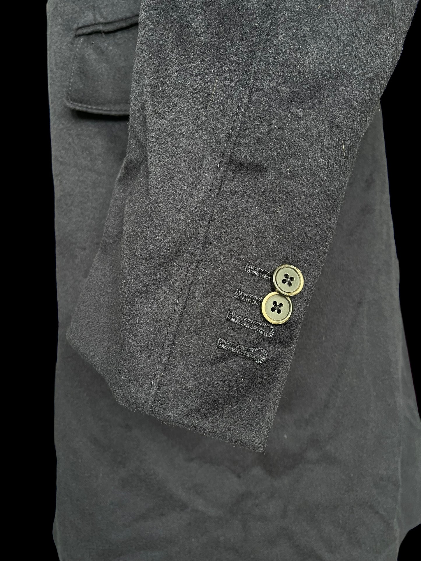 Corneliani Overcoat 54R / UK44 Navy Bib Front Extrafine Wool