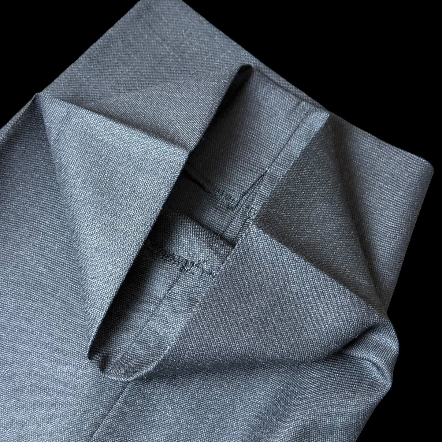 Bespoke Kent & Haste Savile Row Grey Suit Trousers W38” Superfine Wool