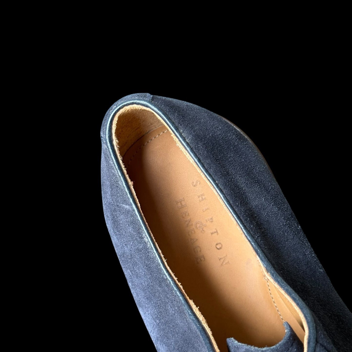 Men’s Shipton & Heneage Suede Derby Shoes UK 10 Navy Blue RRP £195