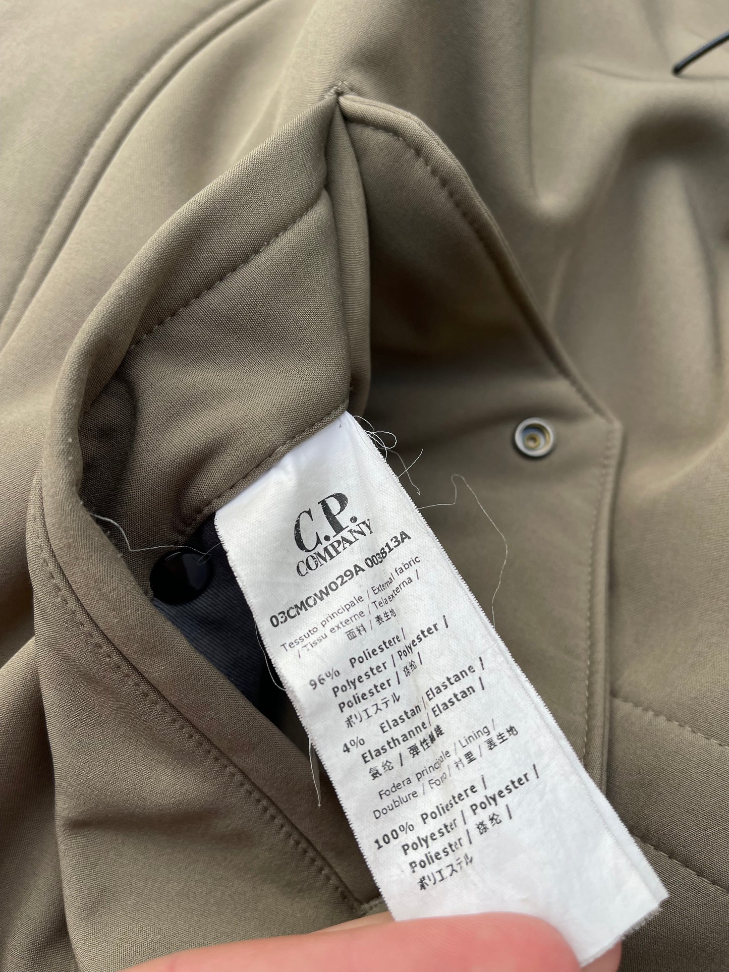 Mens C.P Company Soft Shell Fishtail Parka 52 Light Khaki