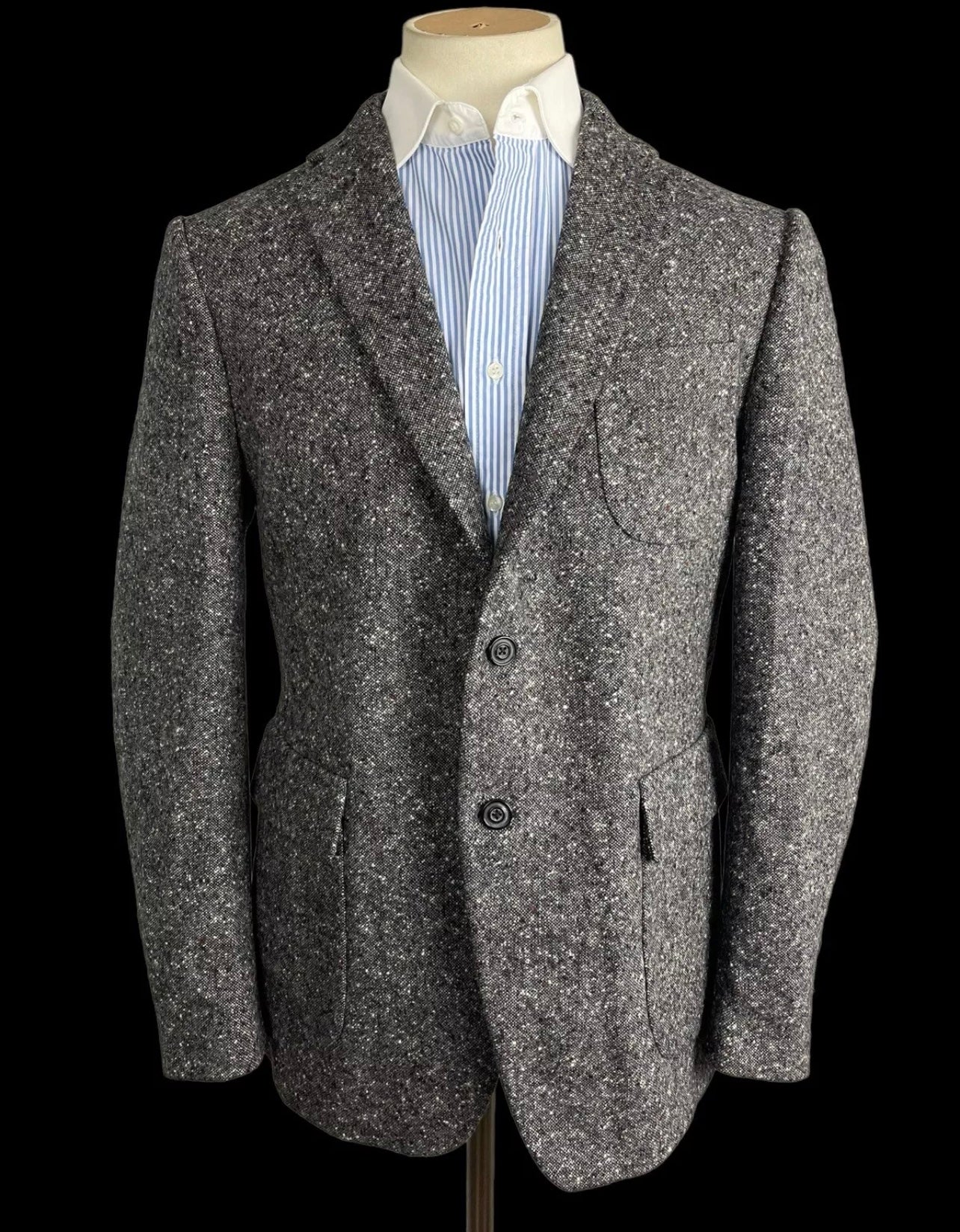 Wooster Lardini Tweed Suit FW16 Size 54/UK42 - W36” Flecked Tweed Grey