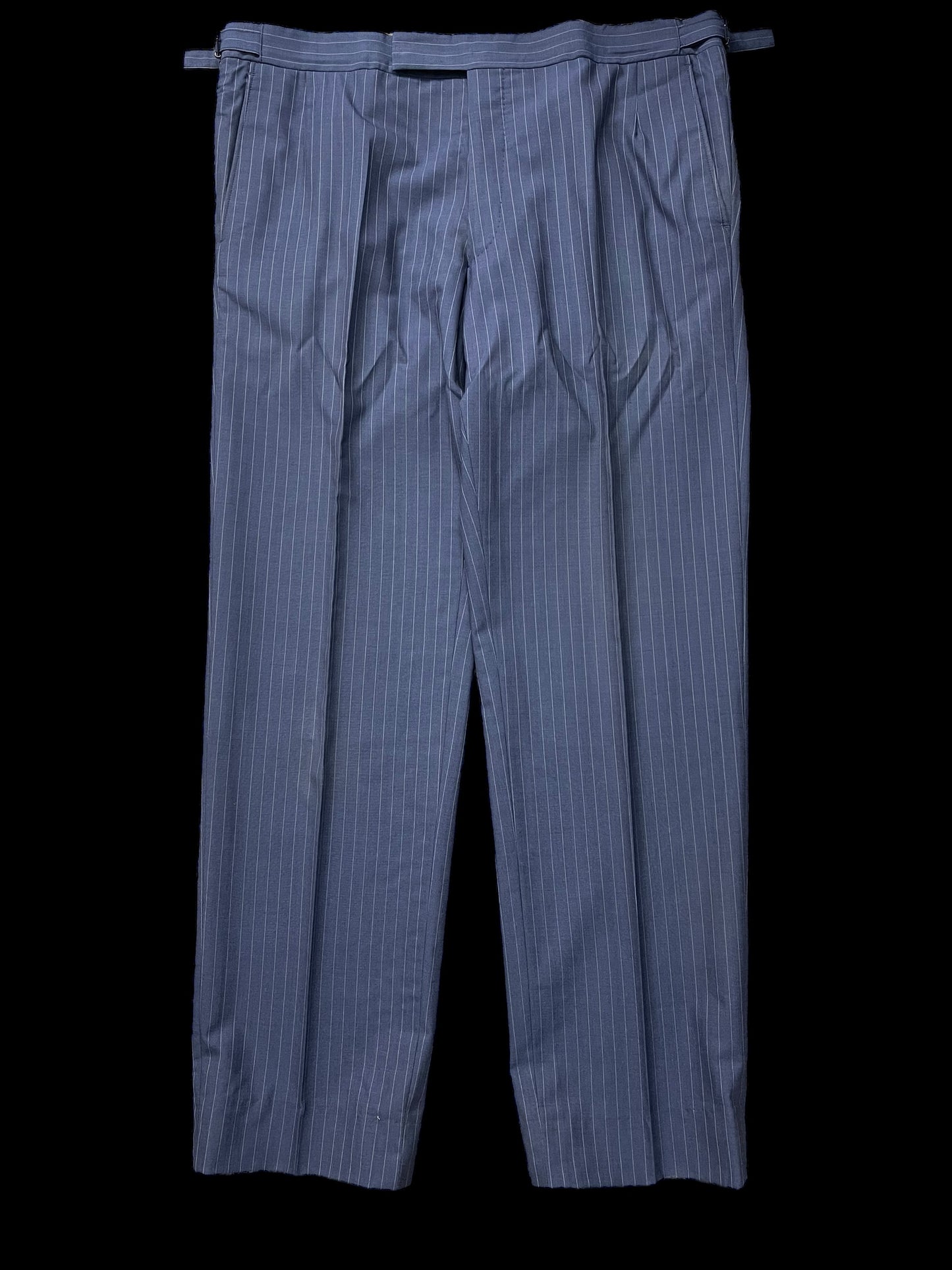 Jasper Littman Savile Row Summer Suit 42R / W36 Ultra Tropical Wool 6oz Pinstrip