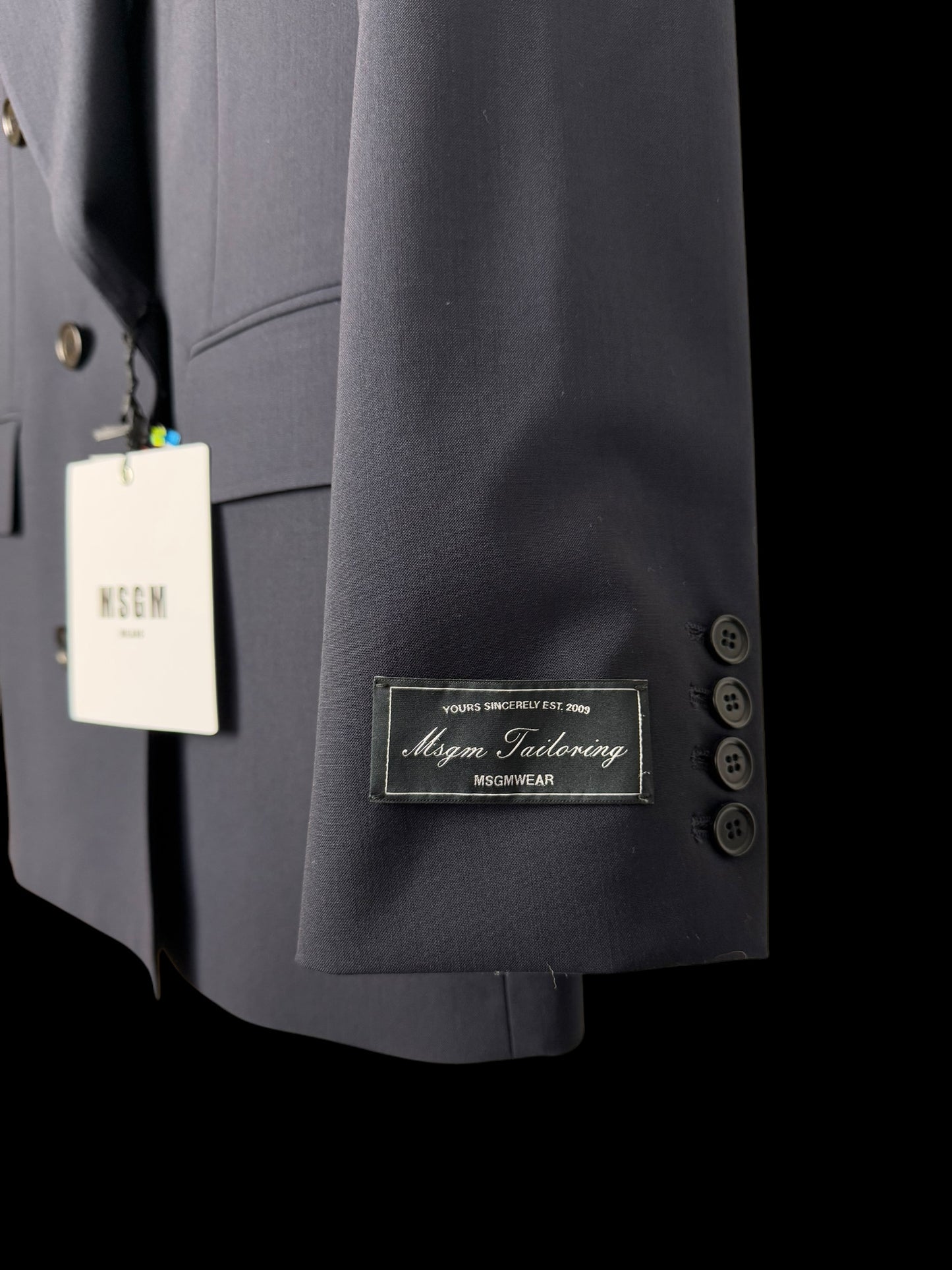 BNWT Women’s MSGM Double Breasted Suit UK6 IT38 Wool Wide Leg RRP £985