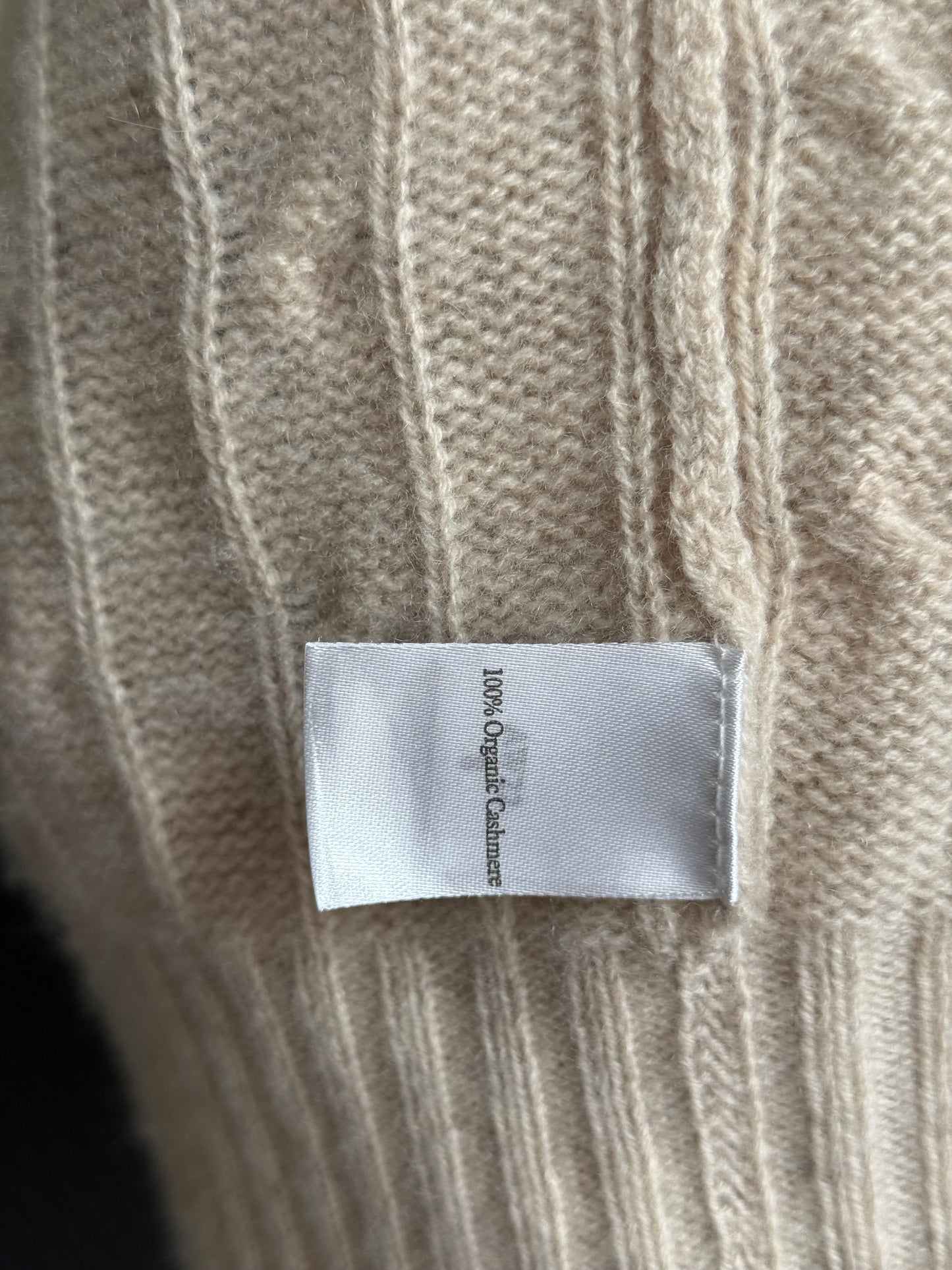 Men’s N. Peal Cashmere Cardigan Beige Cable Knit Size Large AW22