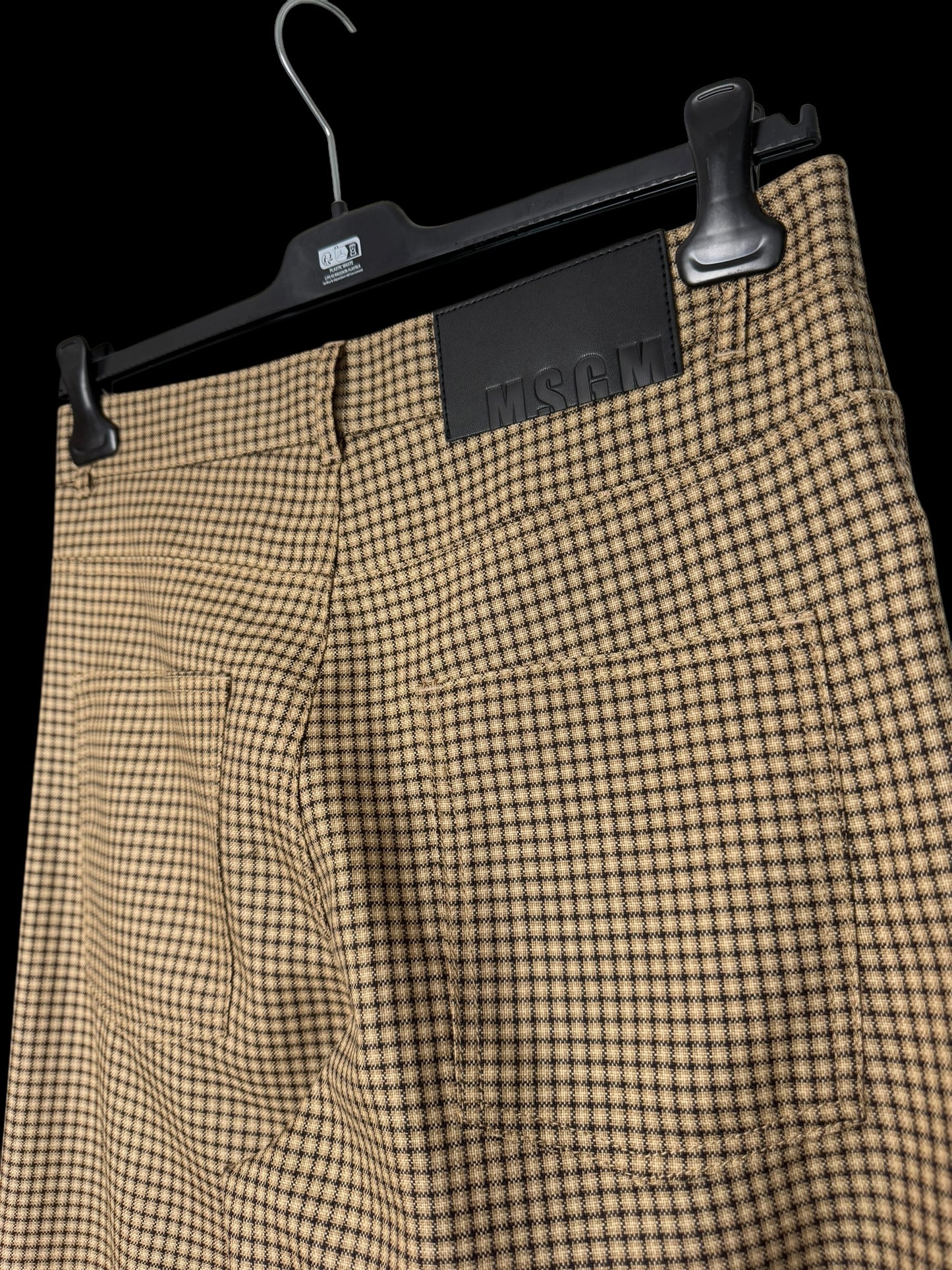 BNWT Men’s MSGM Check Suit Brown Wool Relaxed Fit RRP £1020