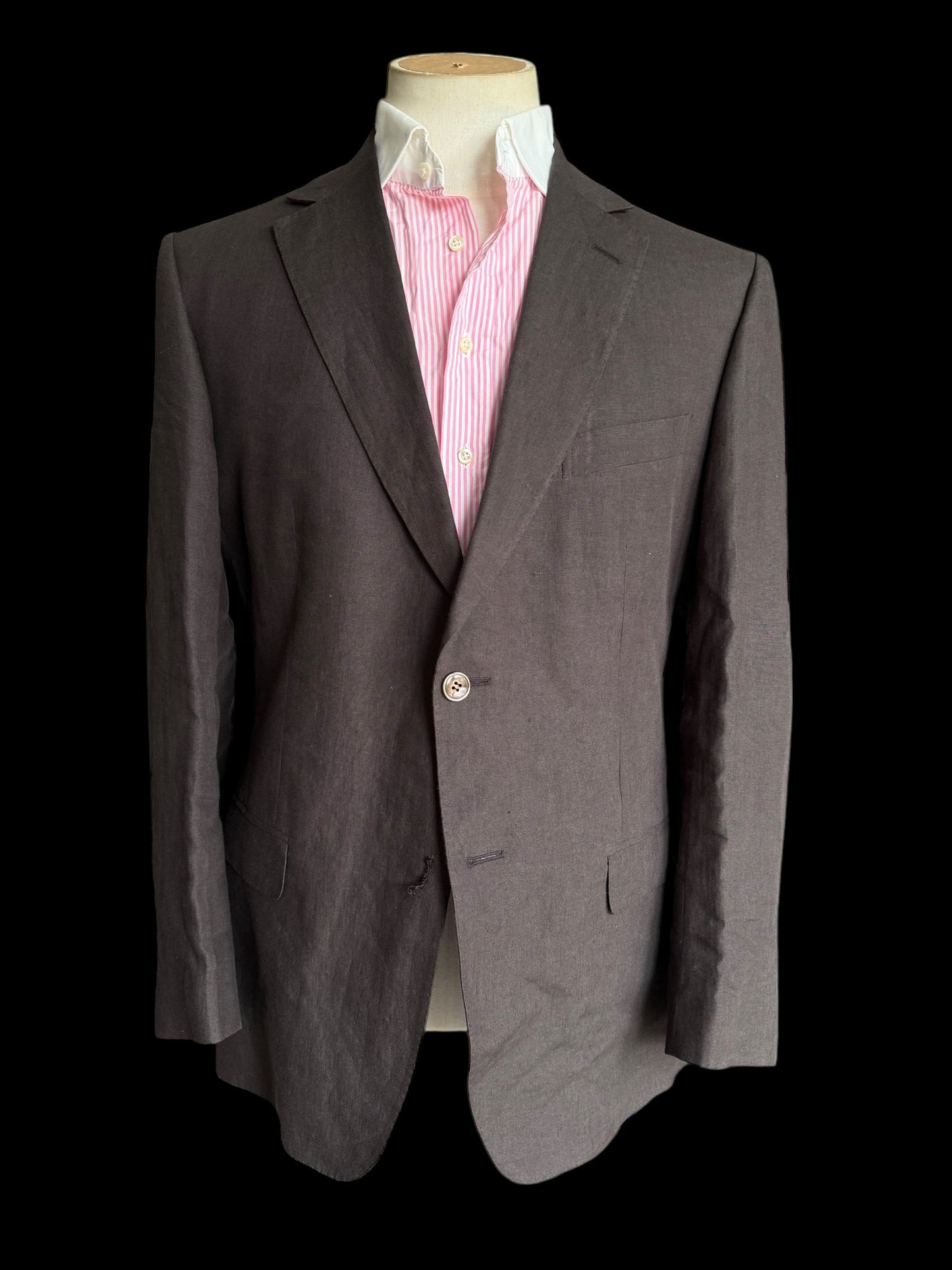 Ermenegildo Zegna Brown Linen Suit 50R / W32” Summer Wedding Z Zegna