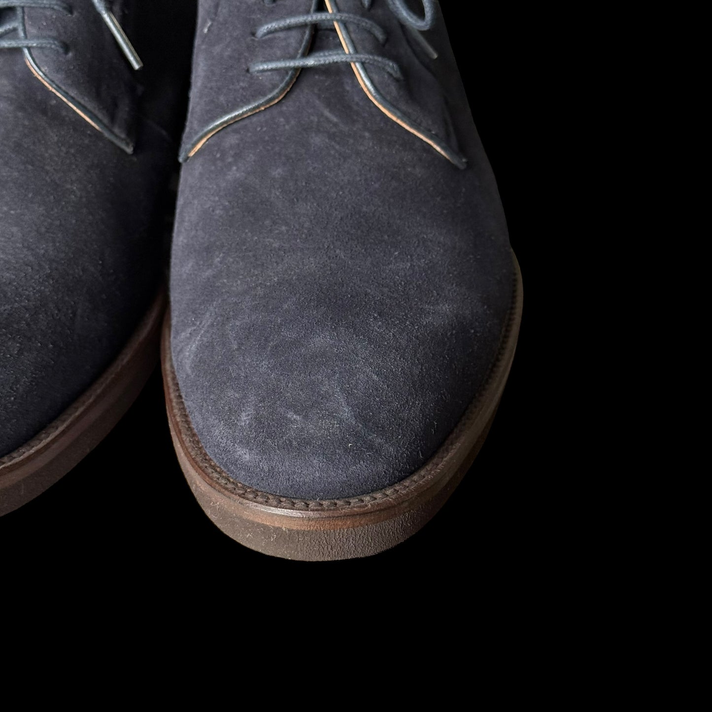 Men’s Shipton & Heneage Suede Derby Shoes UK 10 Navy Blue RRP £195