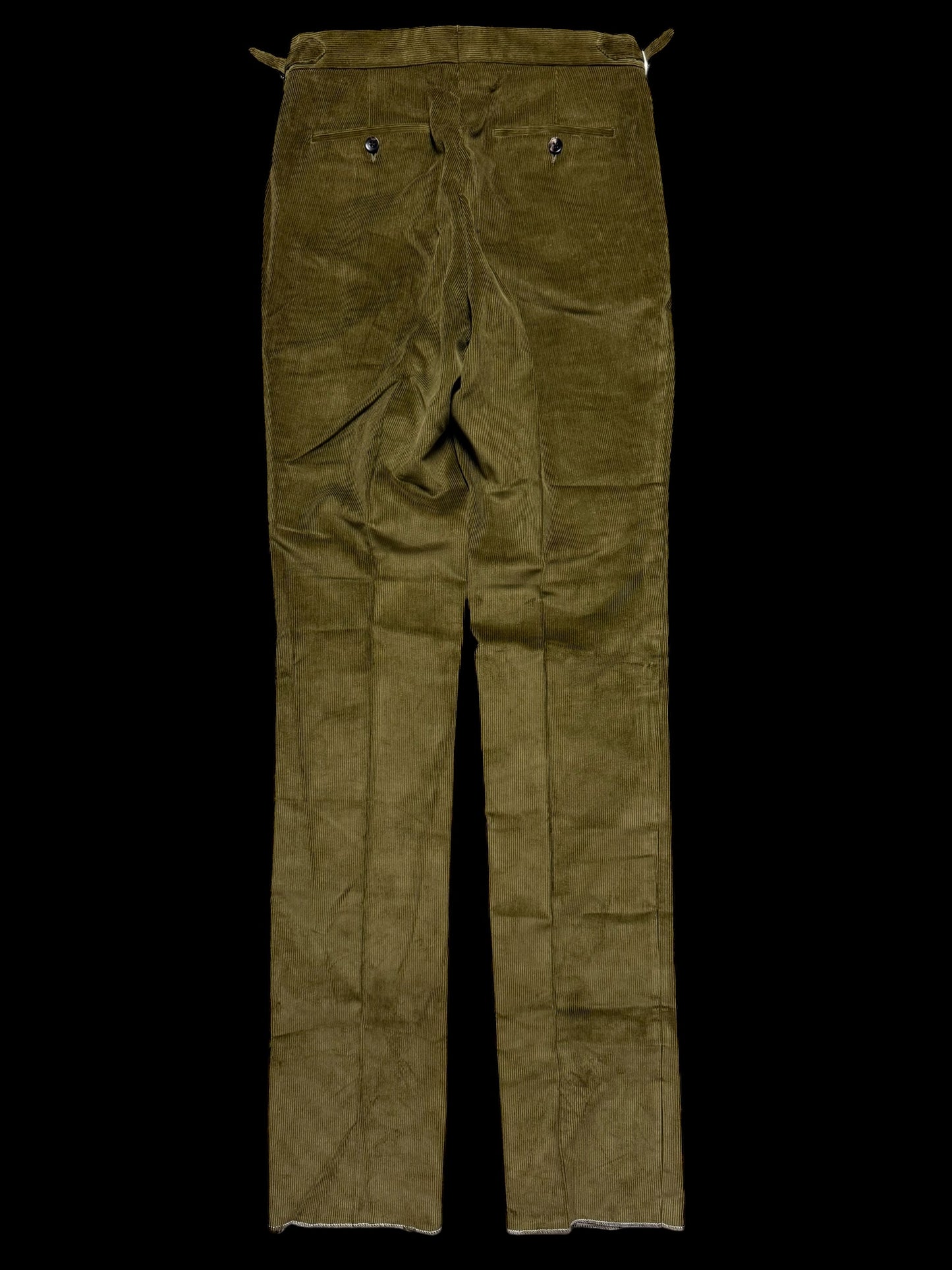 BNWT Natalino Corduroy Single Pleat Trousers Sz44 W30” Olive Green RRP £180