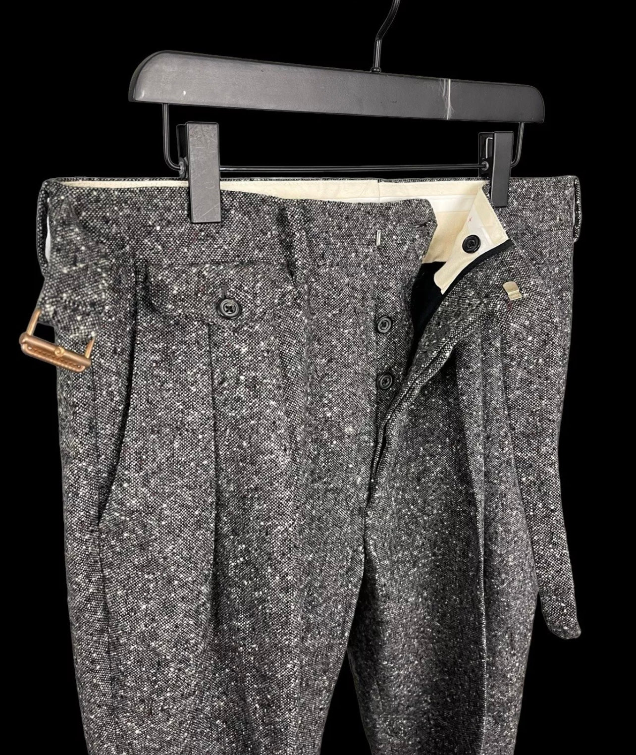 Wooster Lardini Tweed Suit FW16 Size 54/UK42 - W36” Flecked Tweed Grey