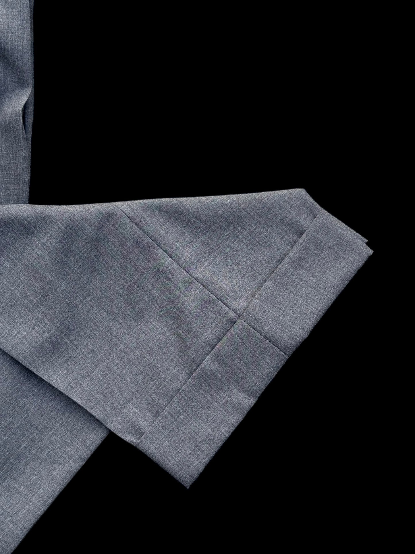 Bespoke Kent & Haste Savile Row Grey Suit Trousers W36-38” Superfine Wool