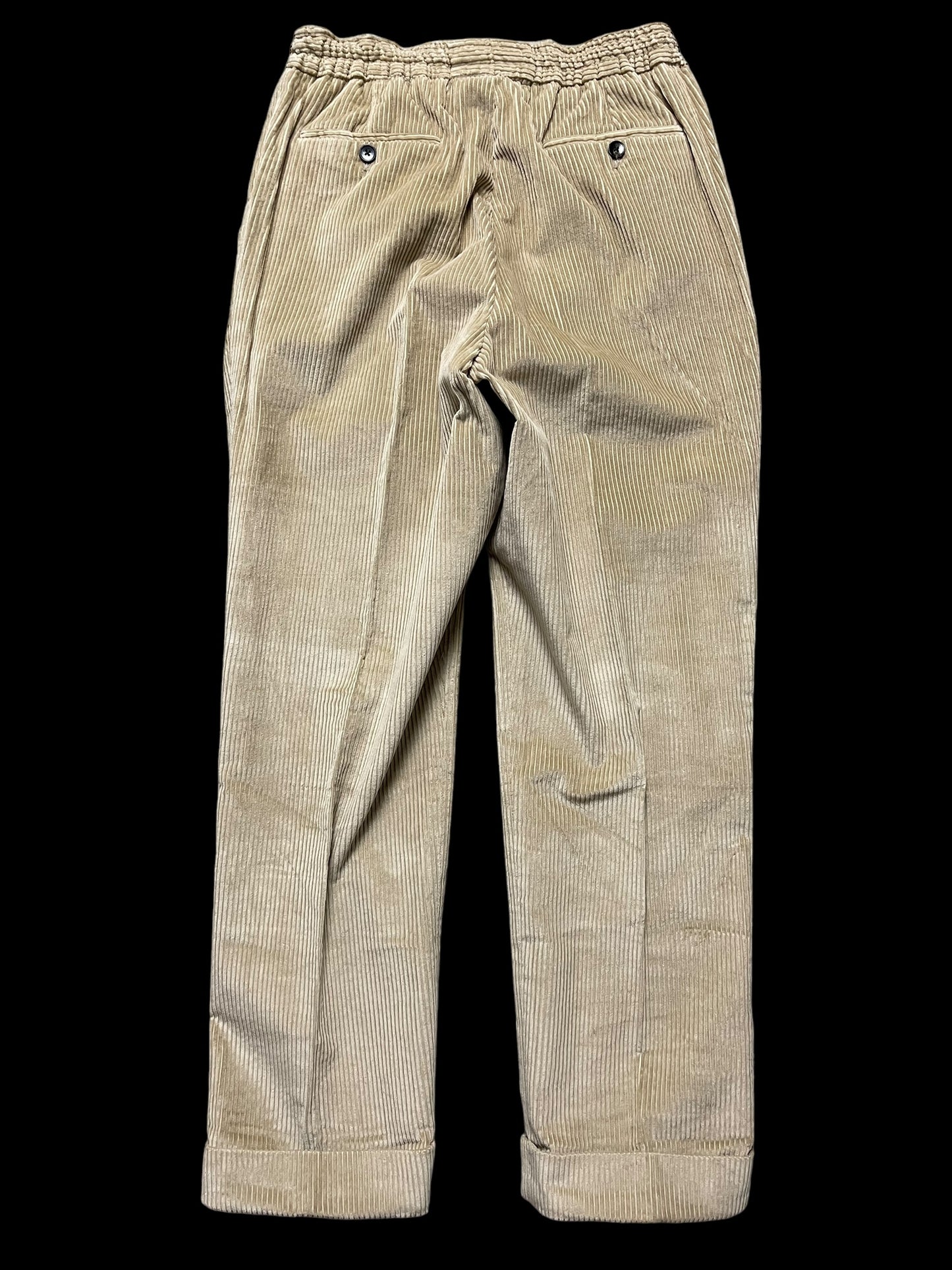 Natalino Corduroy Drawstring Trousers 32” Beige