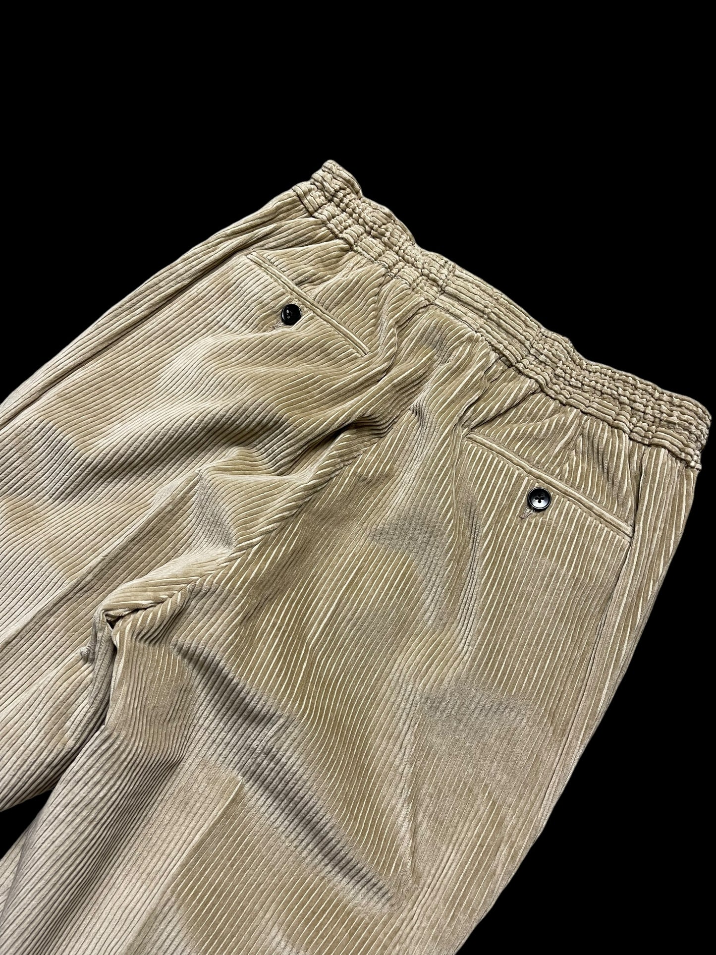 Natalino Corduroy Drawstring Trousers 32” Beige
