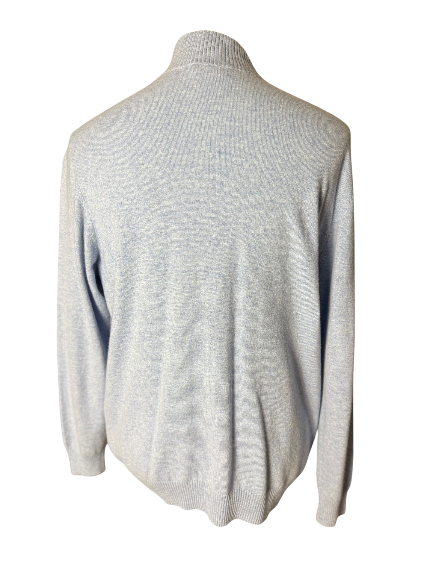 Men’s N.Peal Cashmere Mock Neck Jumper Large Light Blue AW21