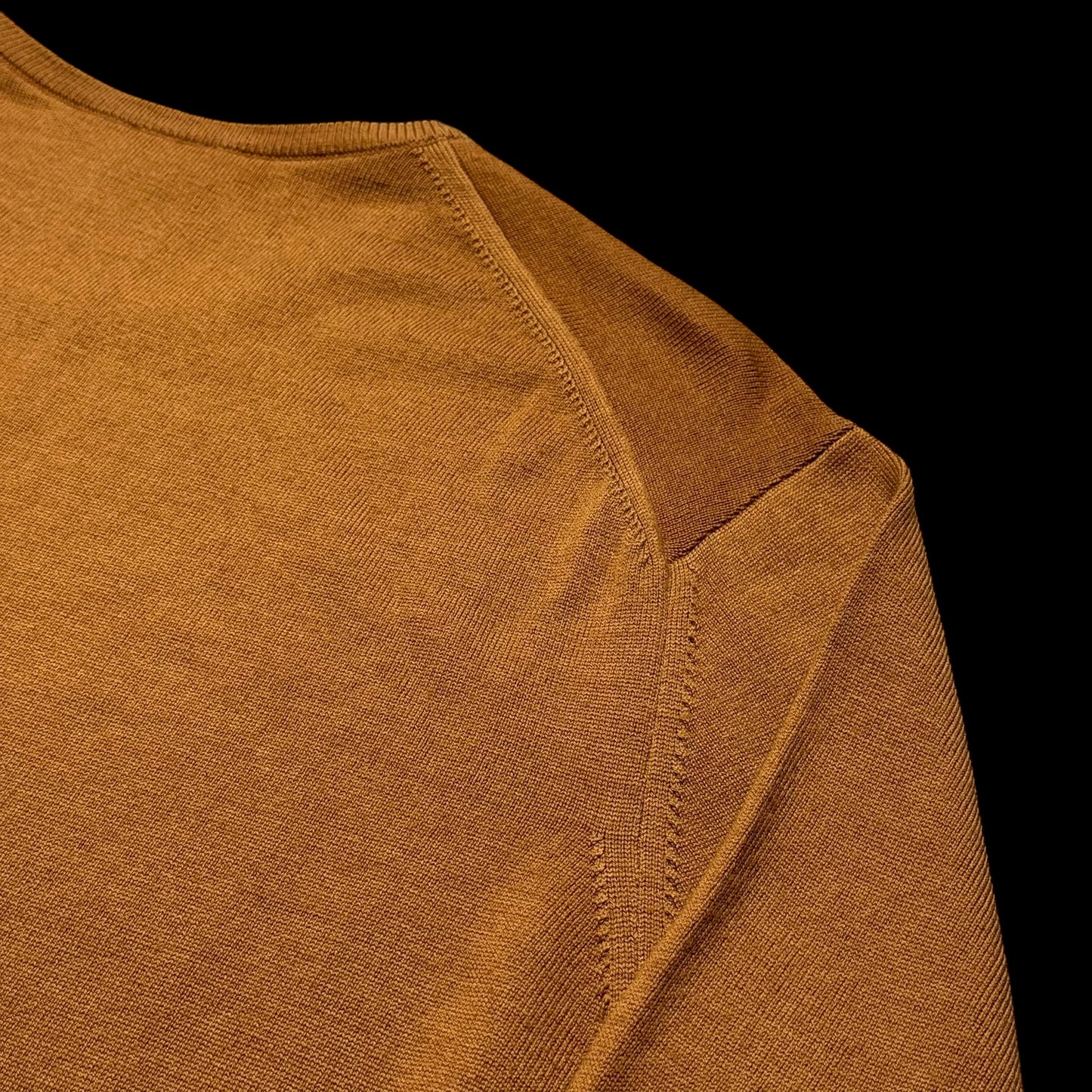 Men’s Sunspel Merino Wool Jumper XXL 2XL Mustard Crew Neck