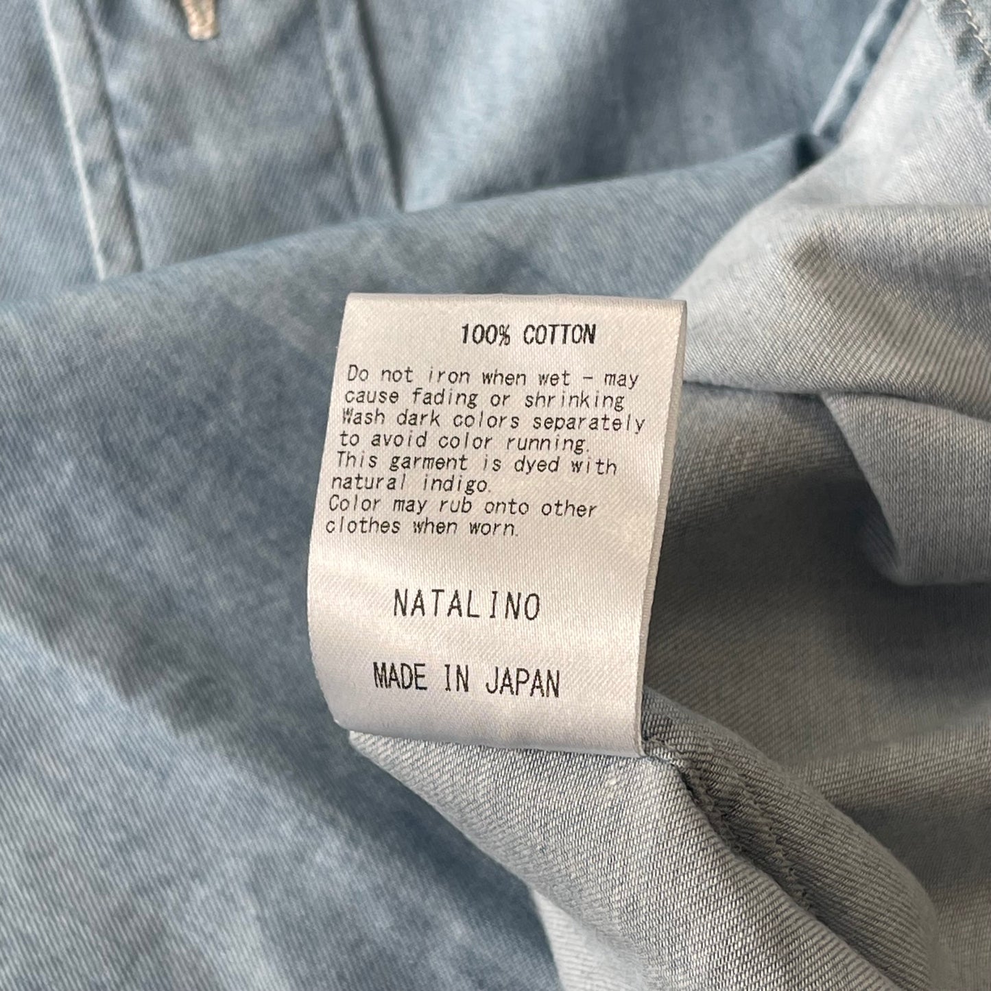 BNWT Natalino Denim Chambray Shirt XL Made In Japan RRP £145