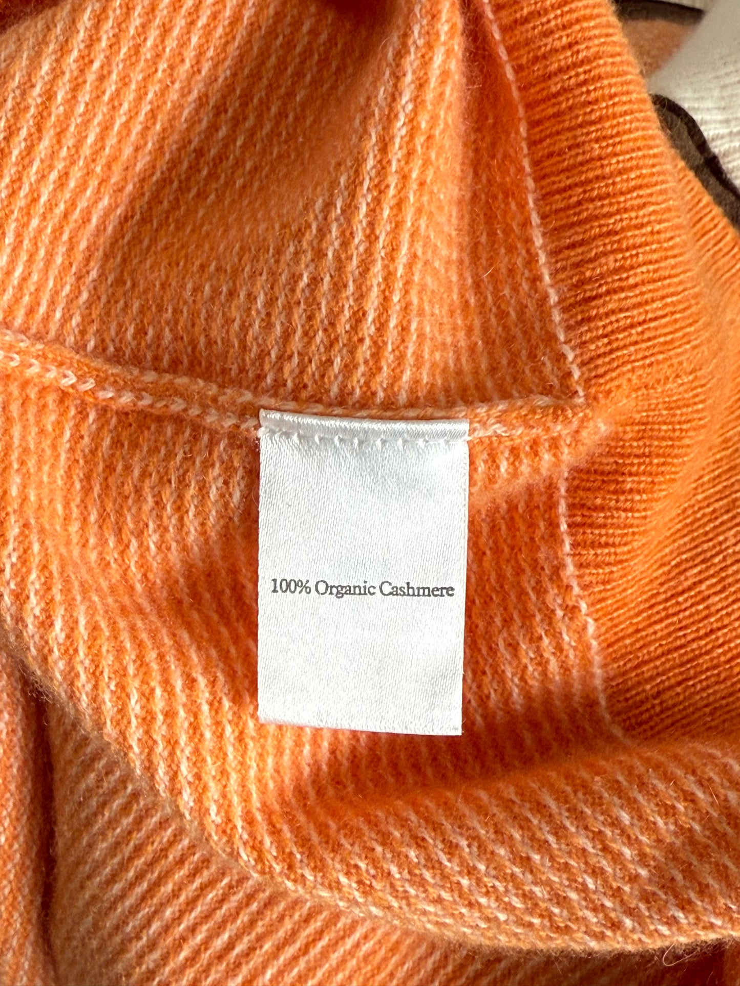 Men’s N. Peal Carnaby 1/4 Zip Cashmere Jumper Orange Size Large SS23 RRP £375