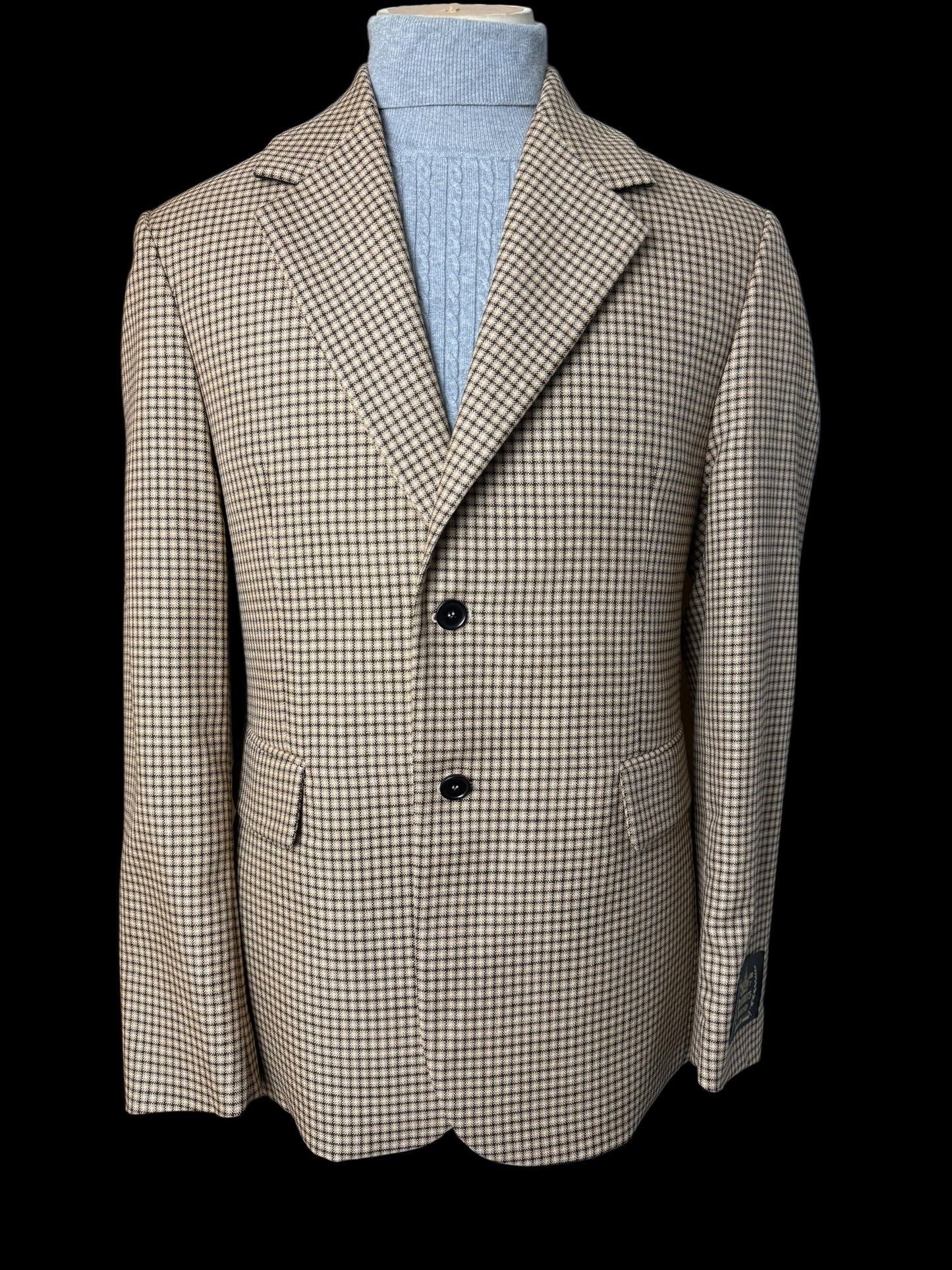 BNWT Men’s MSGM Check Suit Brown Wool Relaxed Fit RRP £1020
